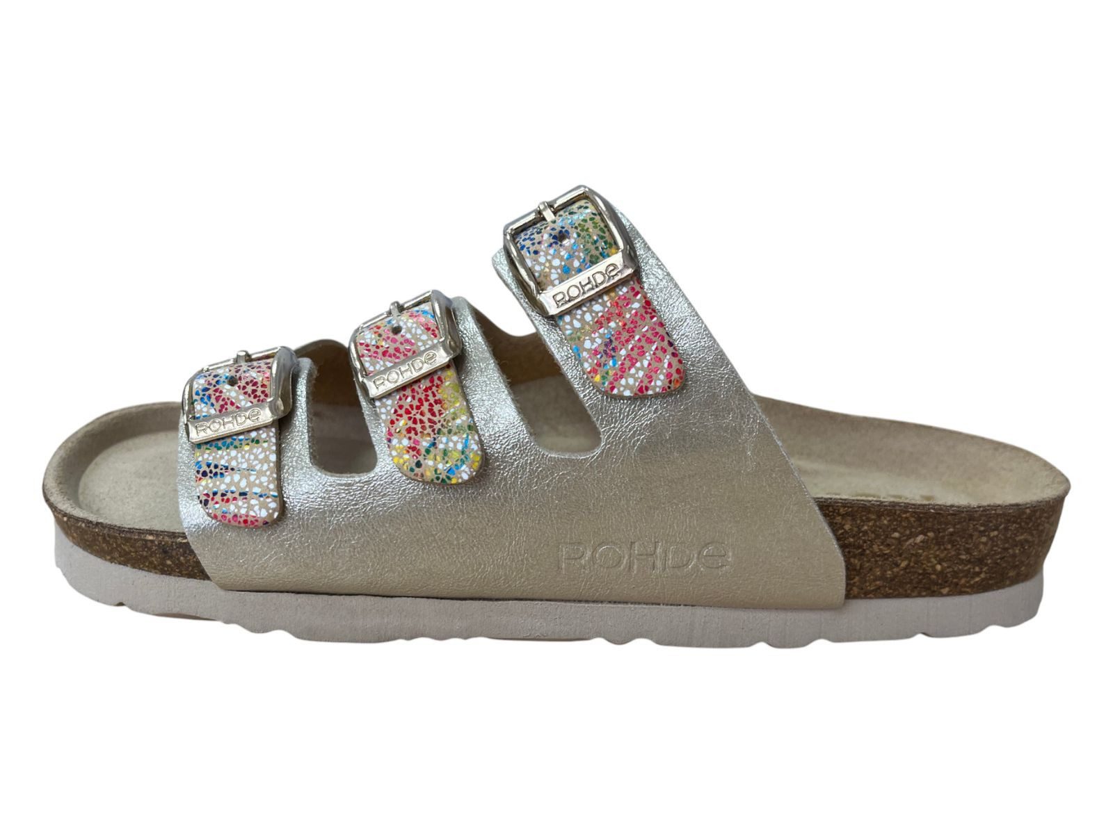 Rohde Rohde Damen Pantolette 5625-37 NATURAL Mehrfarbig Clog