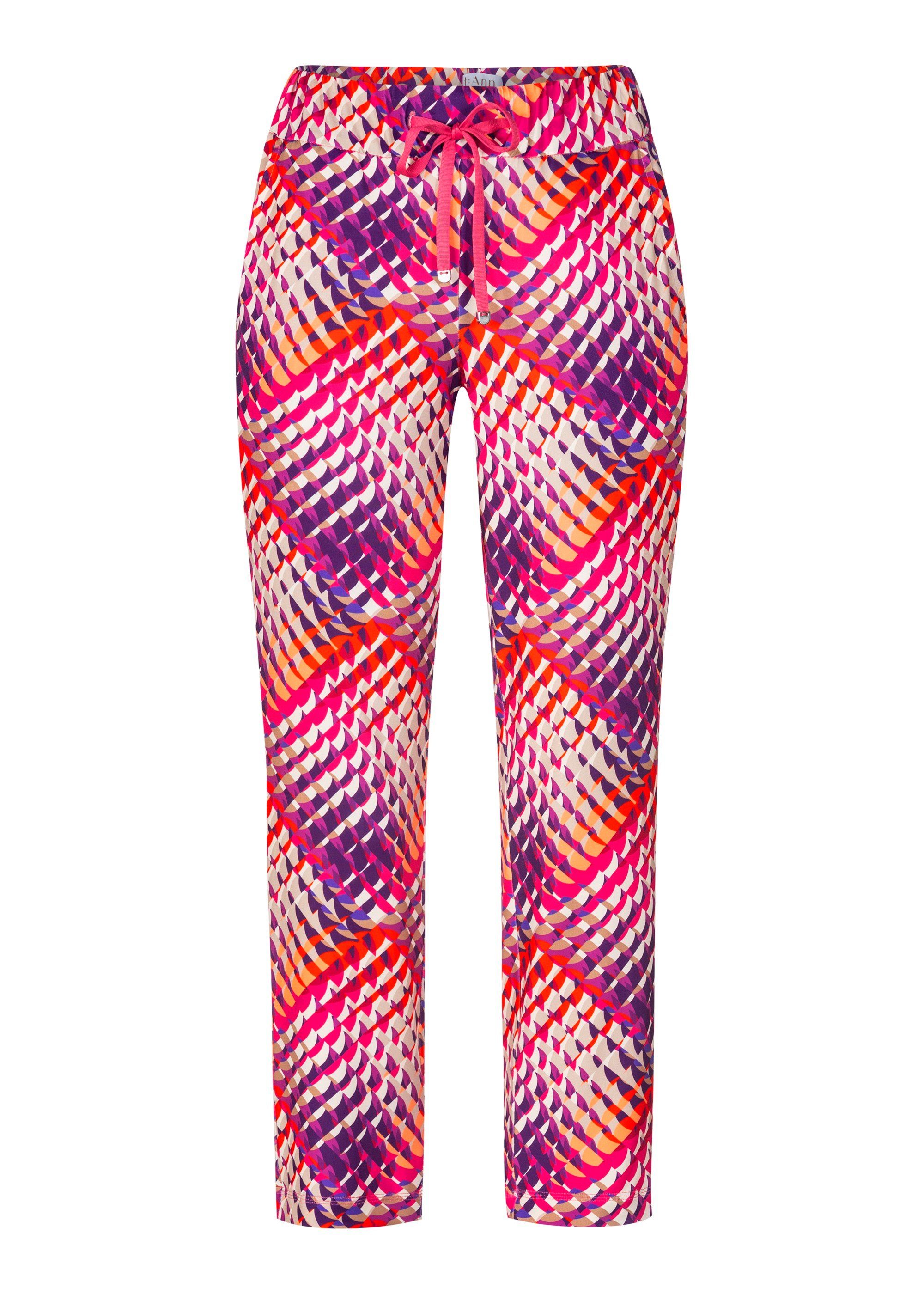 St Ann by Stehmann Jogger Pants Roxana40, 7/8 Joggpant abstrakt bedruckt mit seitlichen Taschen abstraktes farbenfrohes Muster
