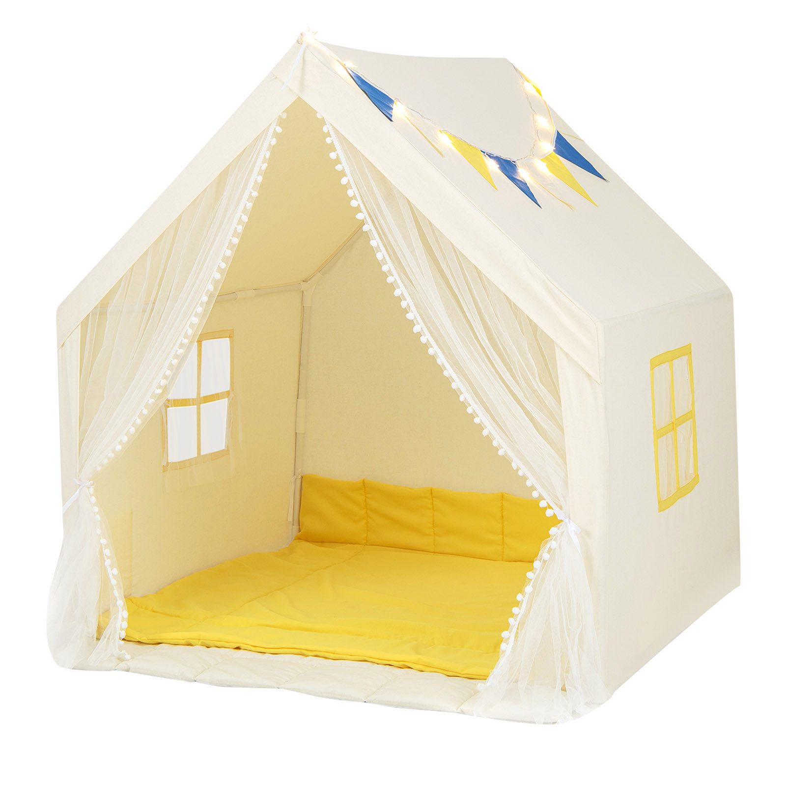 COSTWAY Spielzelt Kinder Spielhaus 122 x 105 x 125 cm