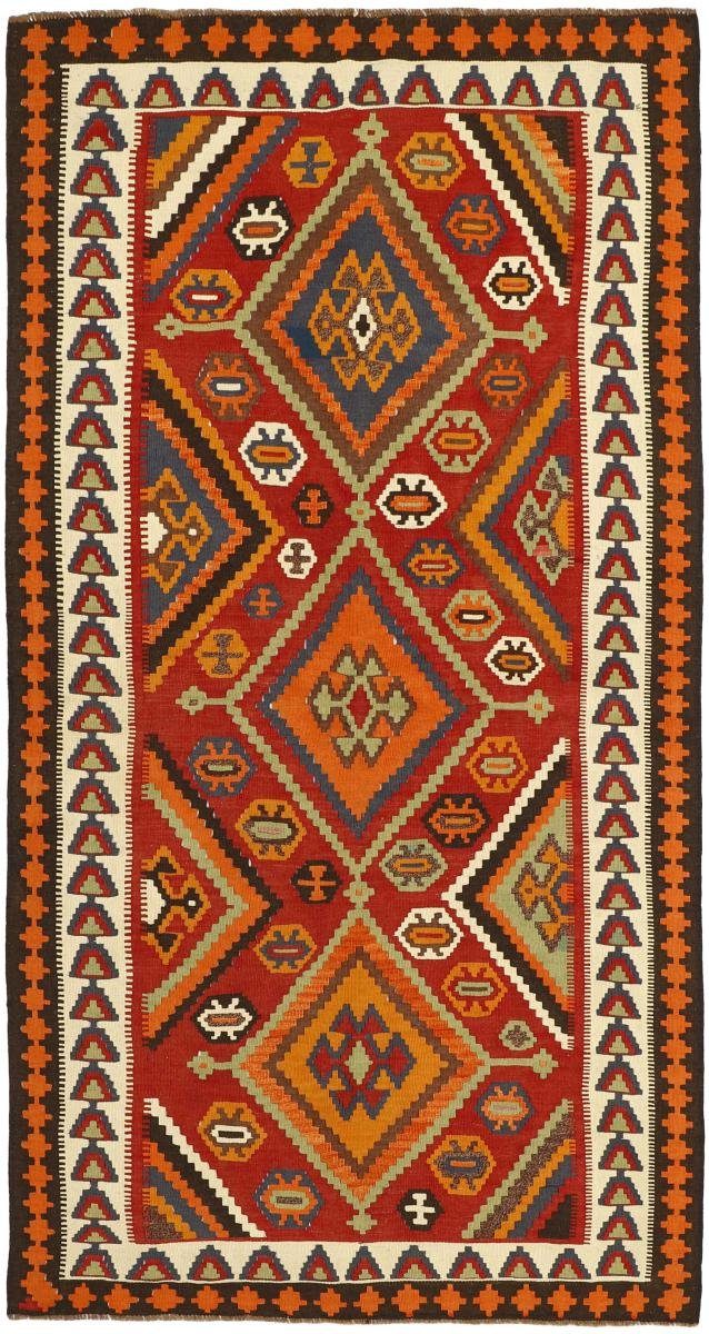 Orientteppich Kelim Fars Heritage 139x261 Handgewebter Orientteppich, Nain Trading, rechteckig, Höhe: 4 mm