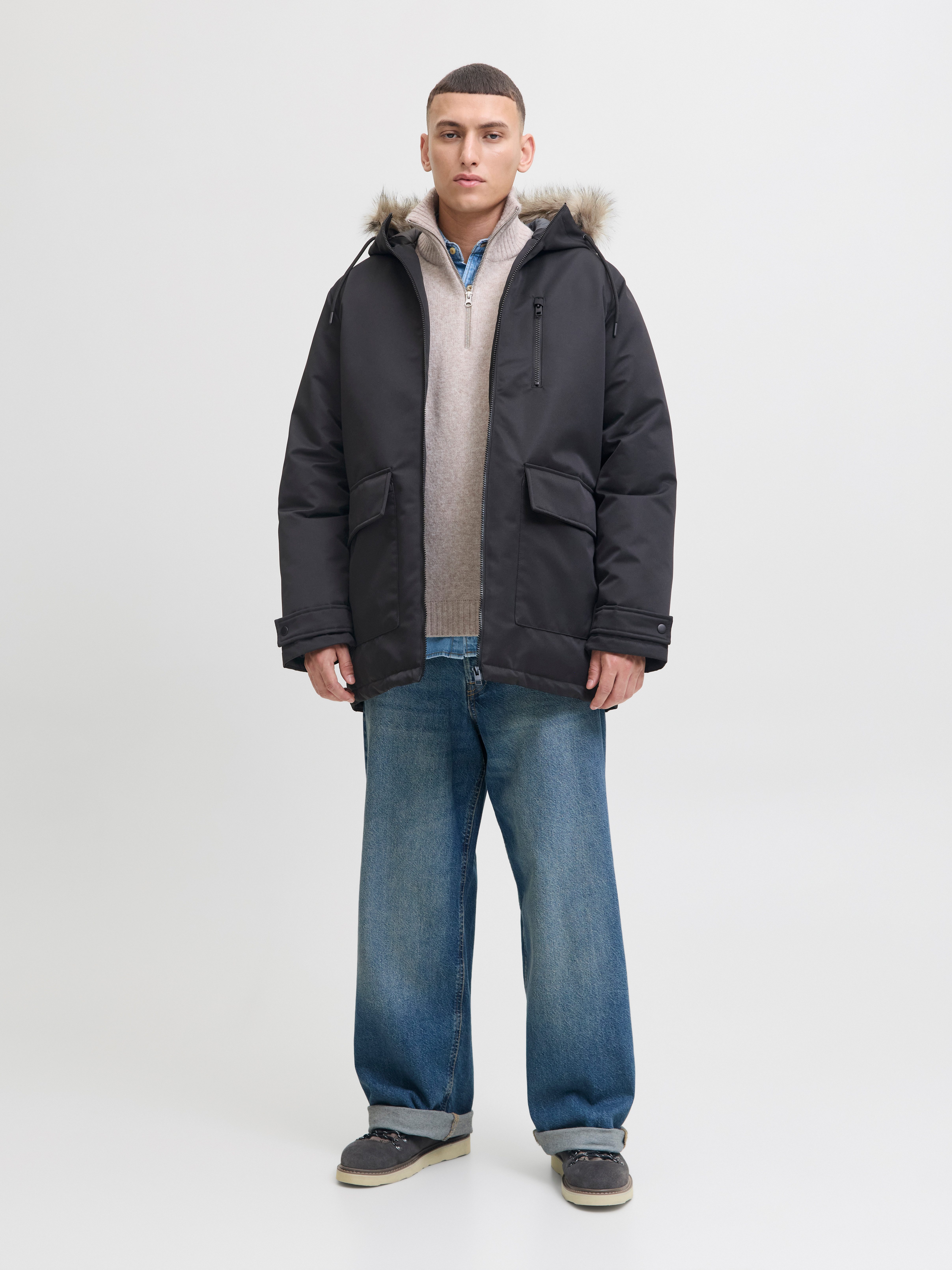 Jack & Jones Parka JJCHARLIE DETACHABLE FAUX FUR PARKA