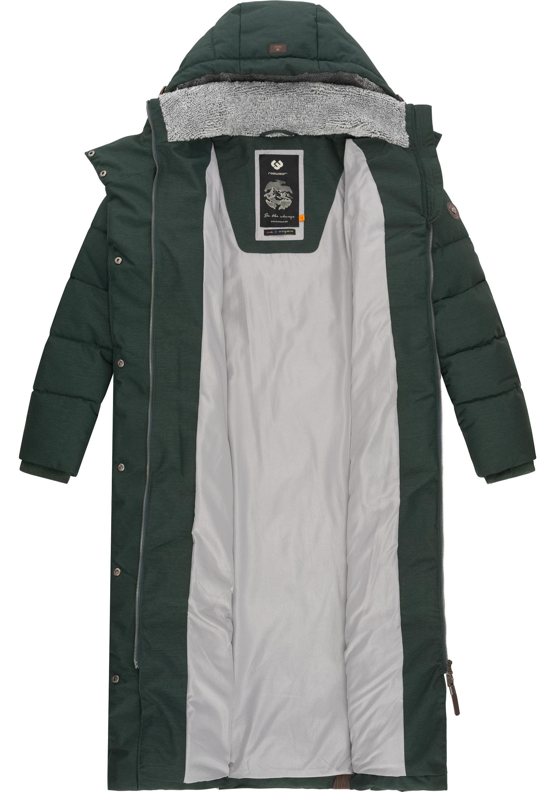 Ragwear Steppmantel Pavla Extralong zeitloser, wasserdichter Damen Wintermantel – Bild 4 von 4