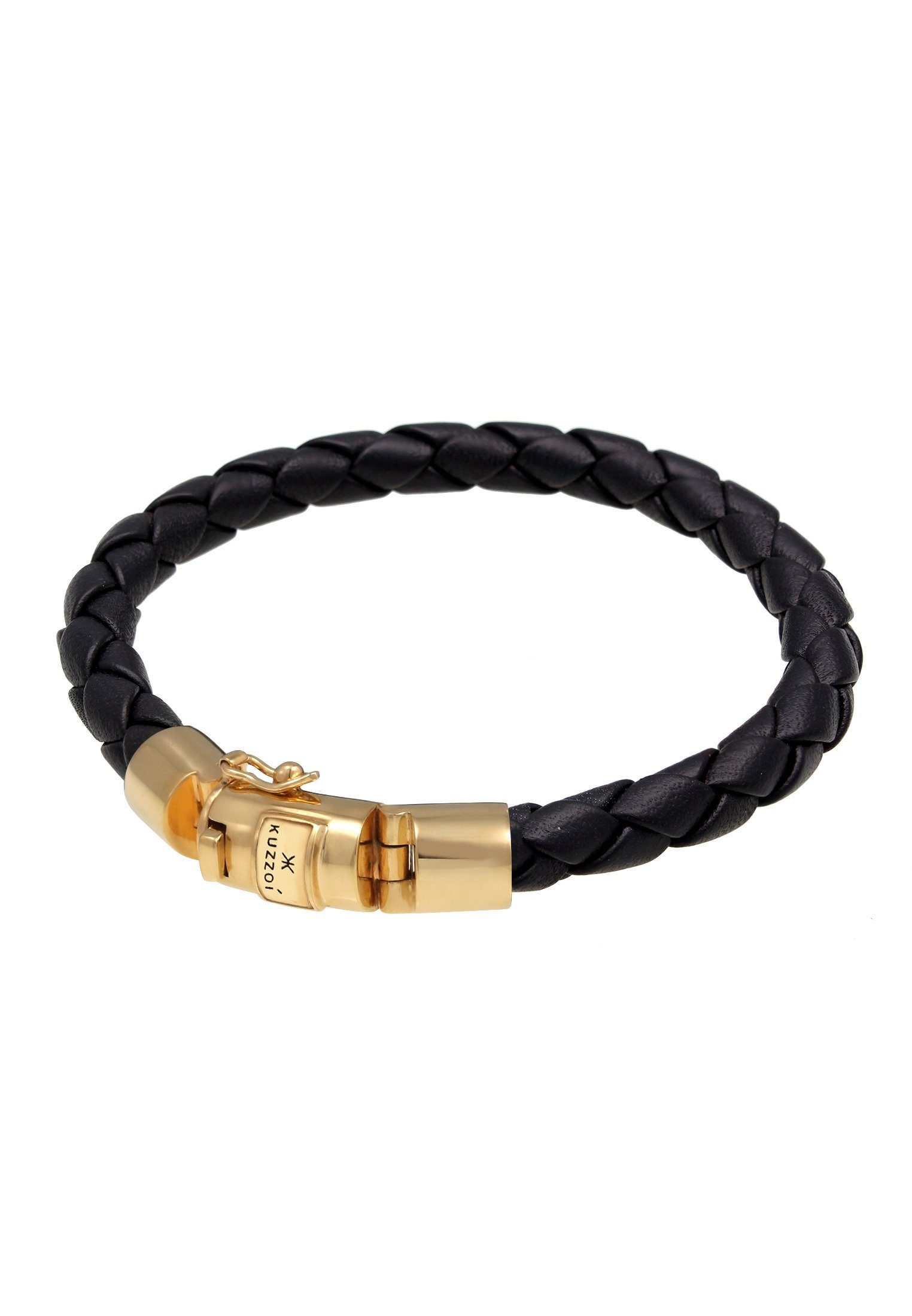 2. Bild von Kuzzoi Lederarmband Herren Lederarmband Kastenverschluss 925 Silber