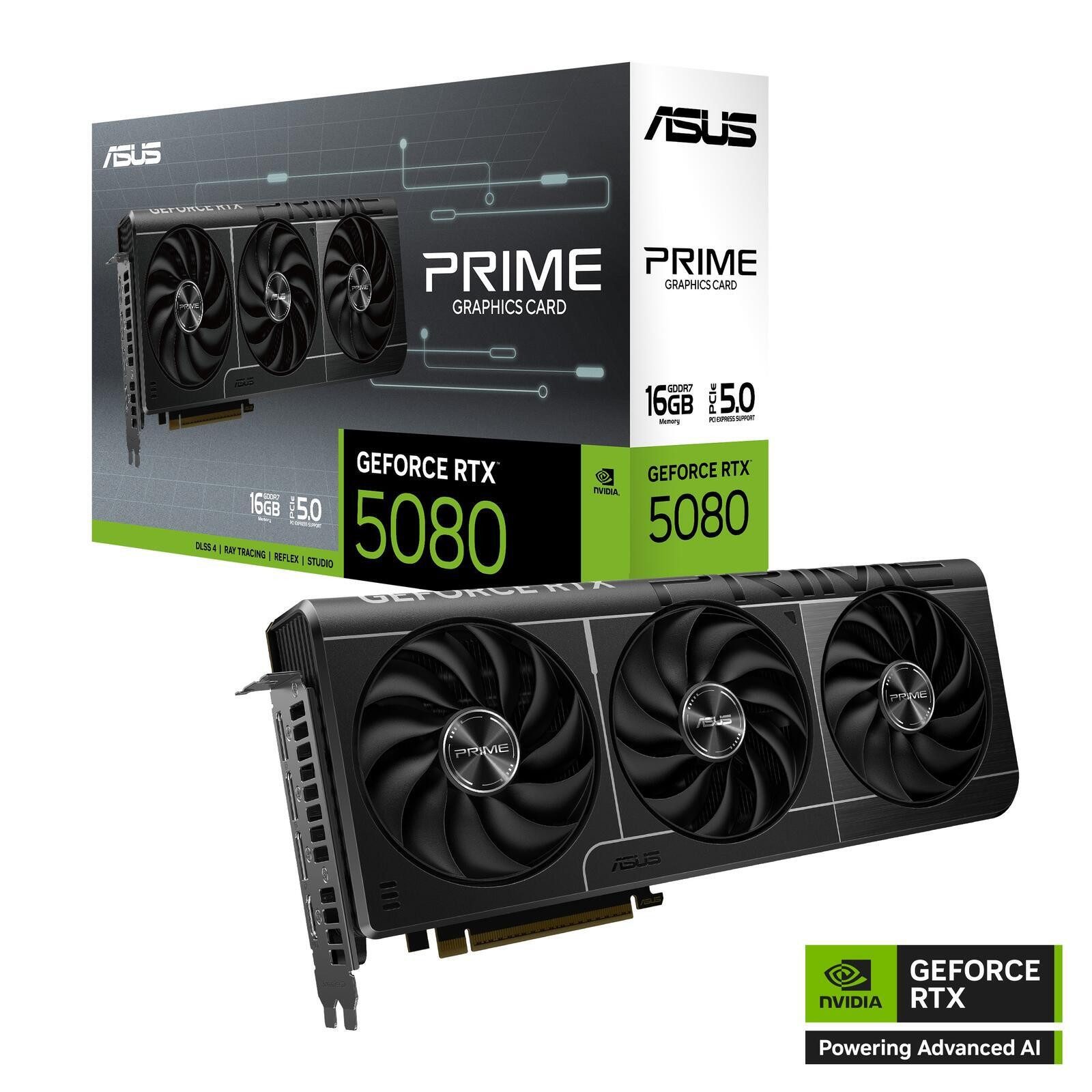 Asus ASUS Prime GeForce RTX 5080 16GB GDDR7 Gaming Graf Grafikkarte