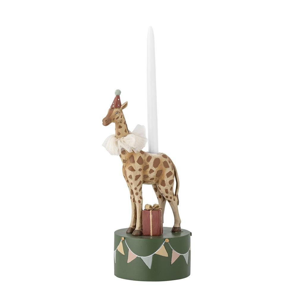 Bloomingville Kerzenständer Flor Zirkusgiraffe, Kindergeburtstag Polyresin 25cm Kerzenhalter für