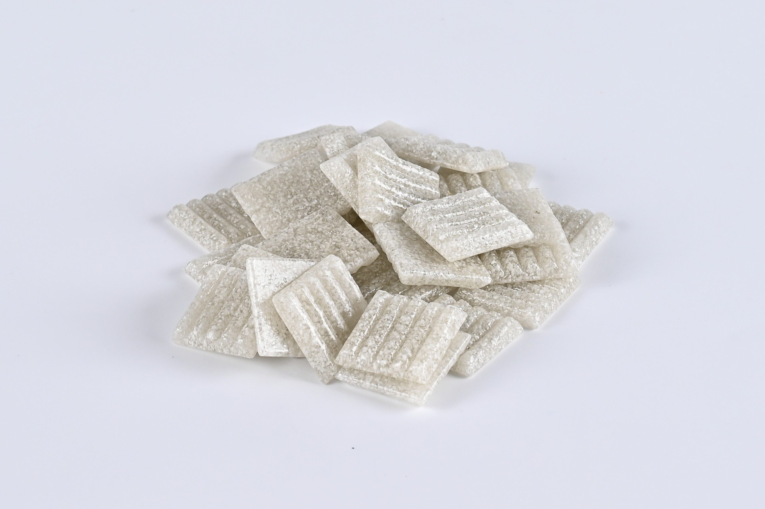 Armena Mosaikfliesen Mosaikfliesen Glasmosaik Bastelmaterial Mosaik DIY Wandfliesen 260g, weissgrau