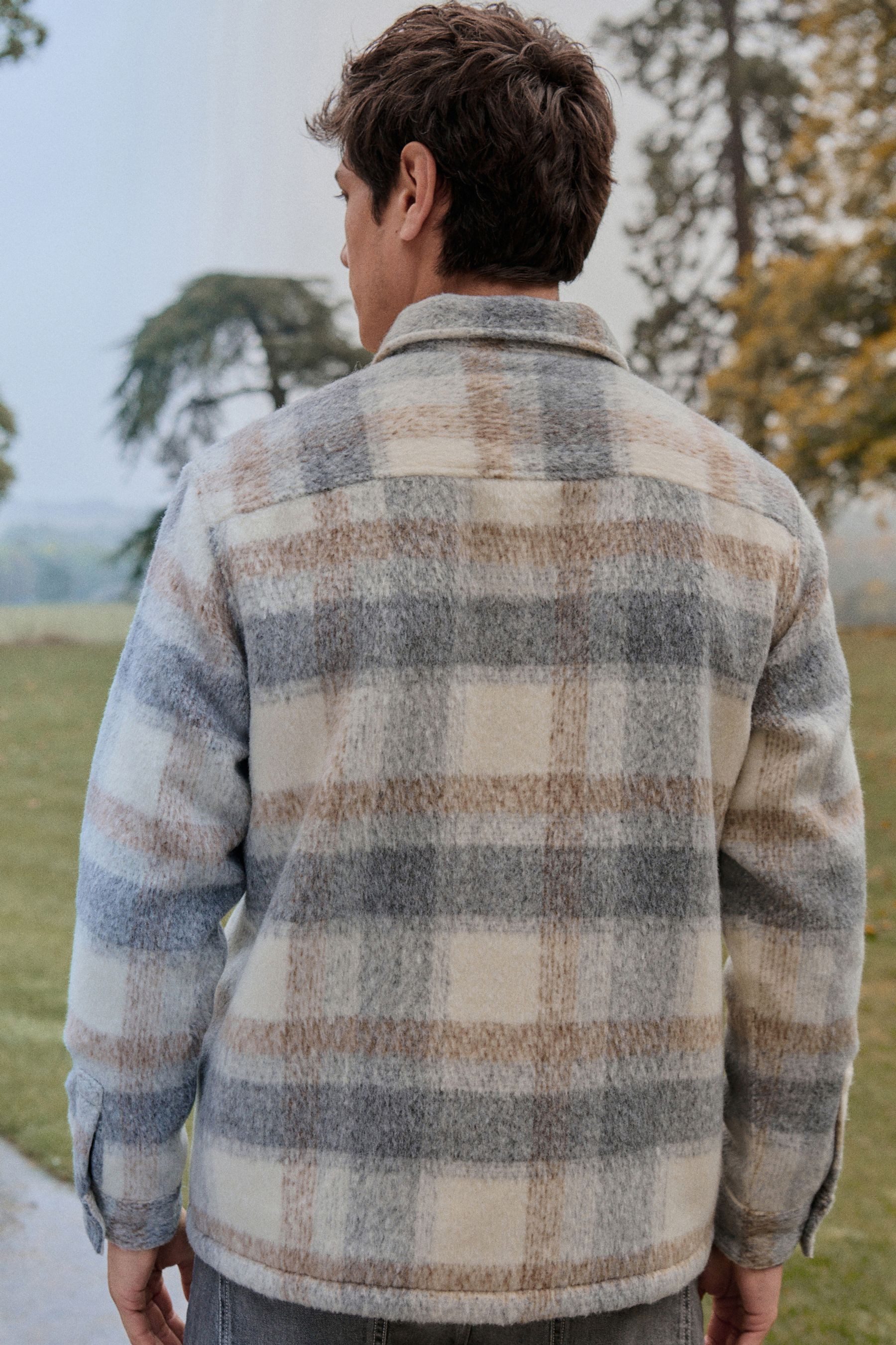 Next Hemdjacke Karierte Hemdjacke mit Teddyfellfutter (1-St) günstig online kaufen