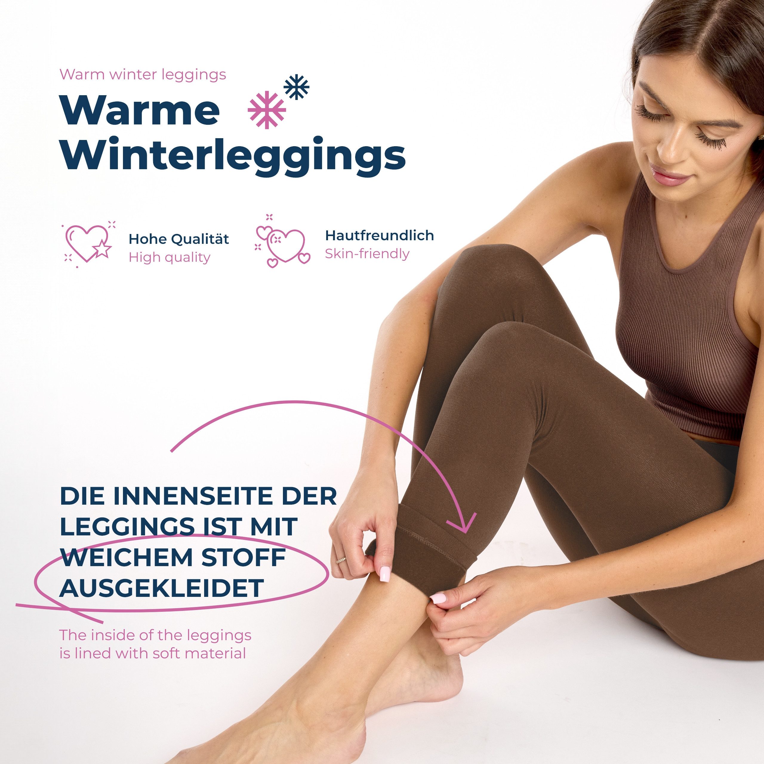 Merry Style Leggings 2er Pack Damen Thermo Leggings Gefütterte Thermoleggings MS-ATX-441 (1-tlg) – Bild 3 von 5