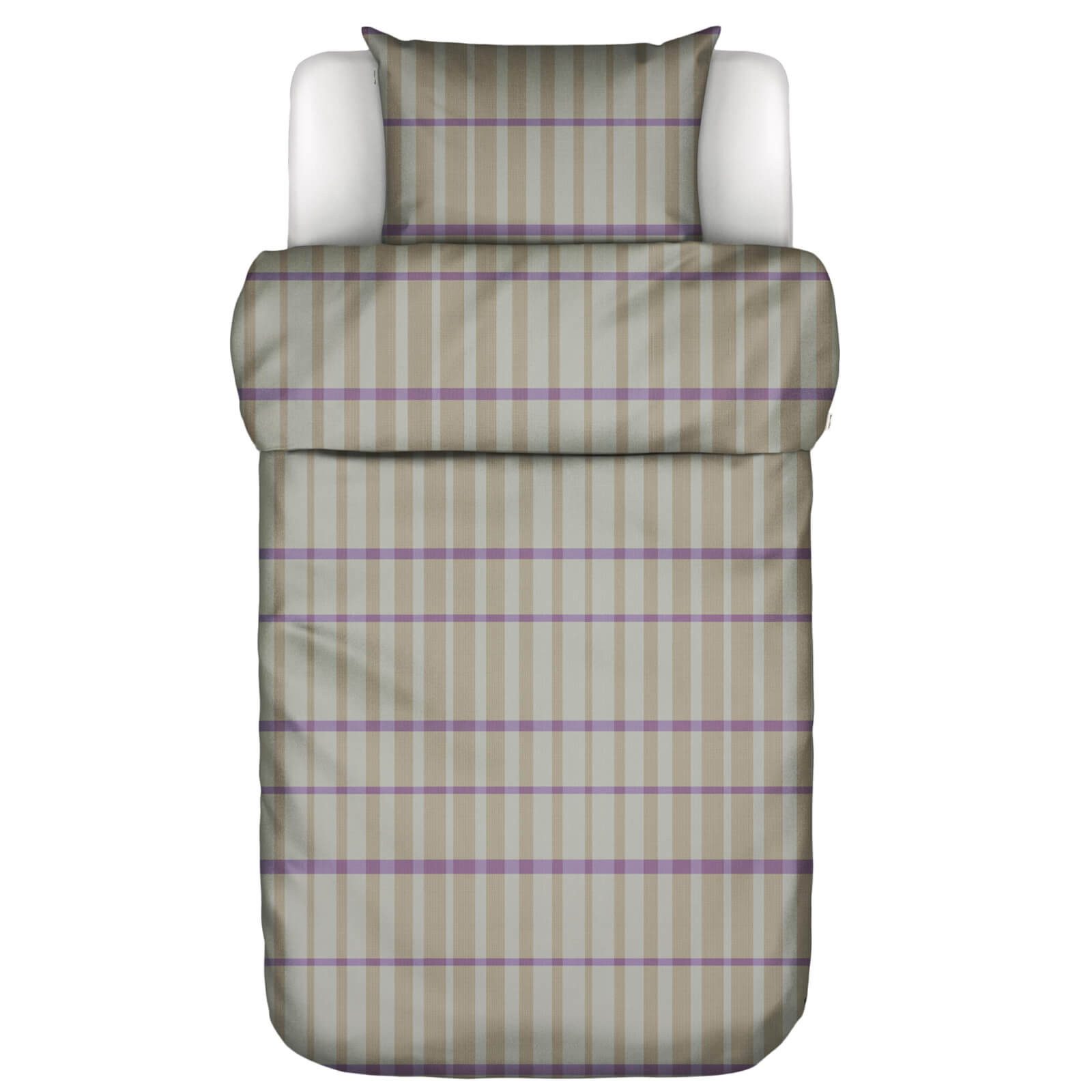 Essenza Bettwäsche Zusatzkissenbezug Thori Forest Green, Flanell, 1 teilig, Kariert, Streifen, Linien