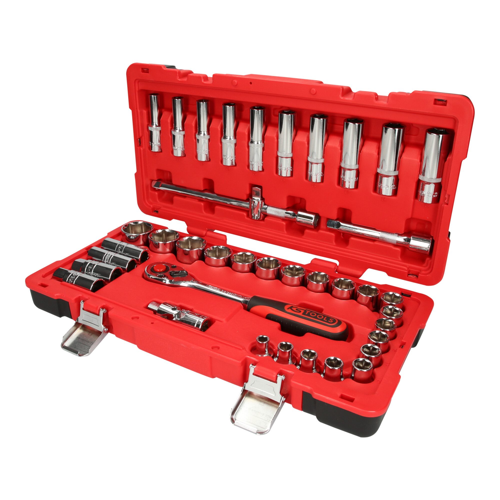 KS Tools Steckschlüssel KS Tools 1/2 Zoll CHROMEplus Steckschlüssel-Satz, 39-tlg