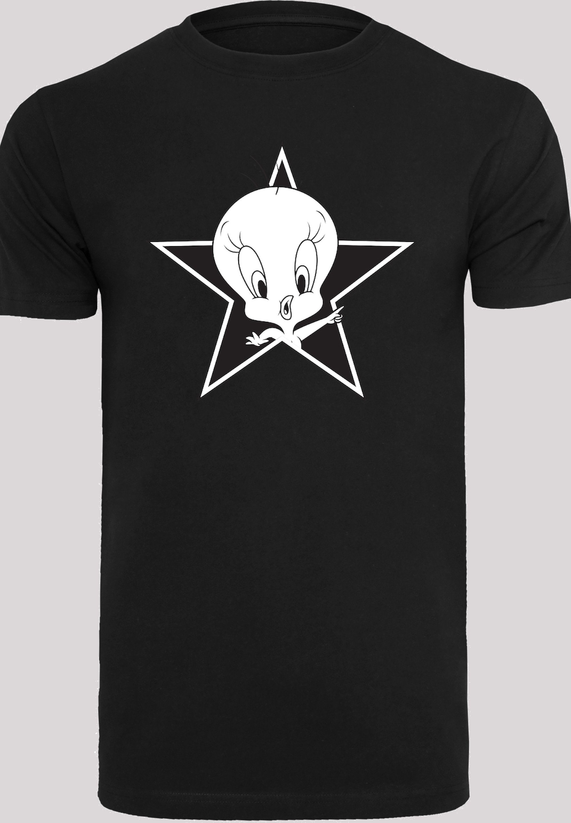 F4NT4STIC Kurzarmshirt Herren Looney Tunes (1-tlg) T-Shirt Round with Neck Tweetie black