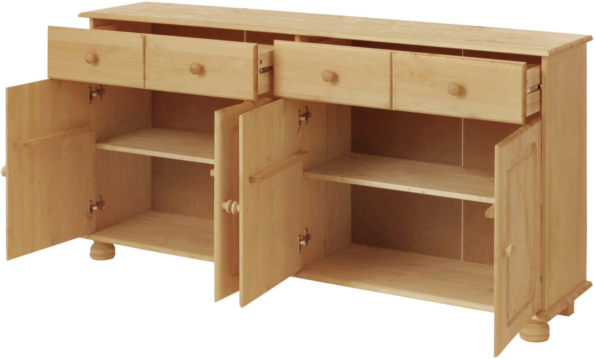 OTTO home Sideboard Mette, Kommode aus massivem Kiefernholz, Breite 156 cm