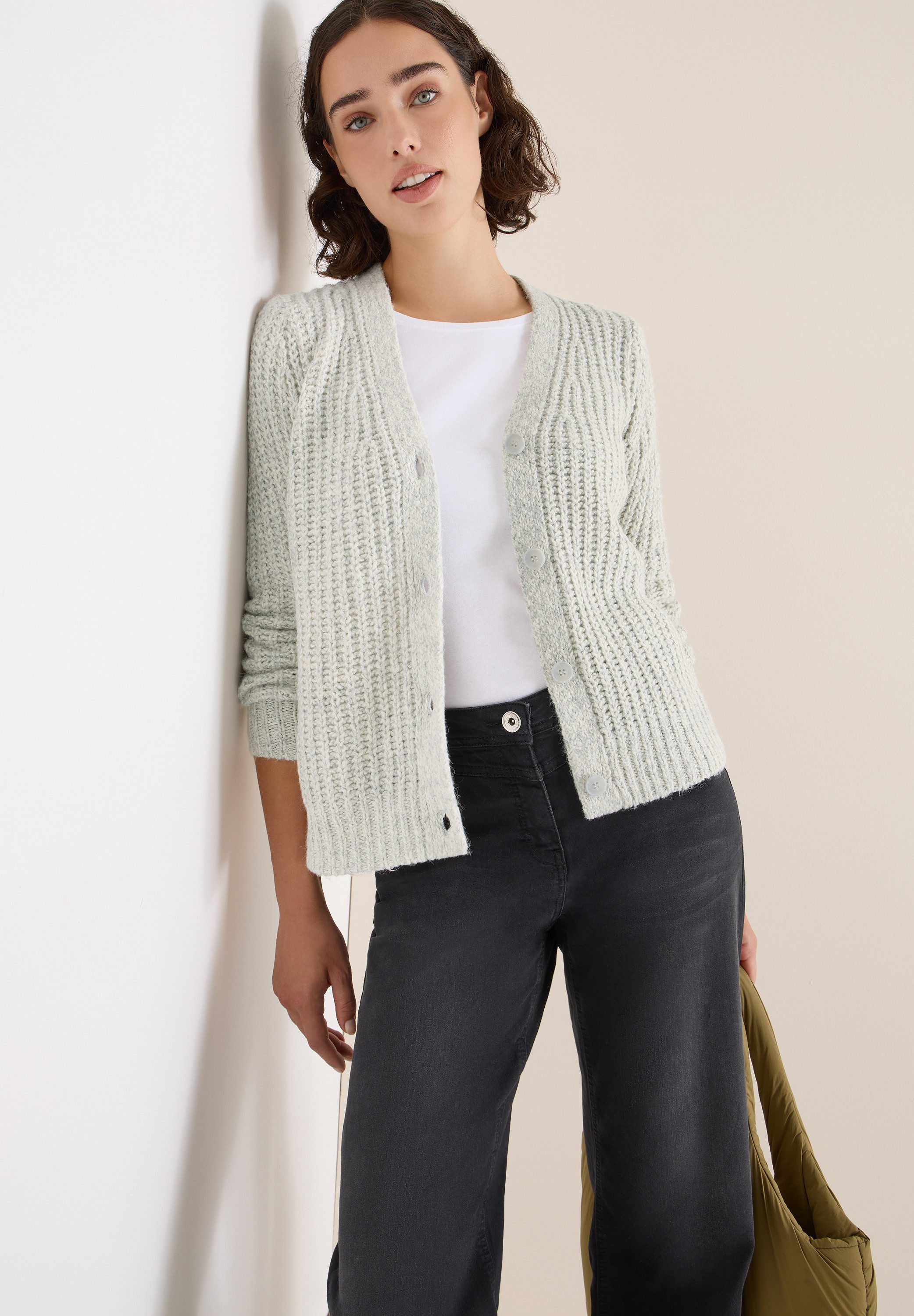 CECIL Cardigan Chunky Strickjacke mit Knopfleiste günstig online kaufen