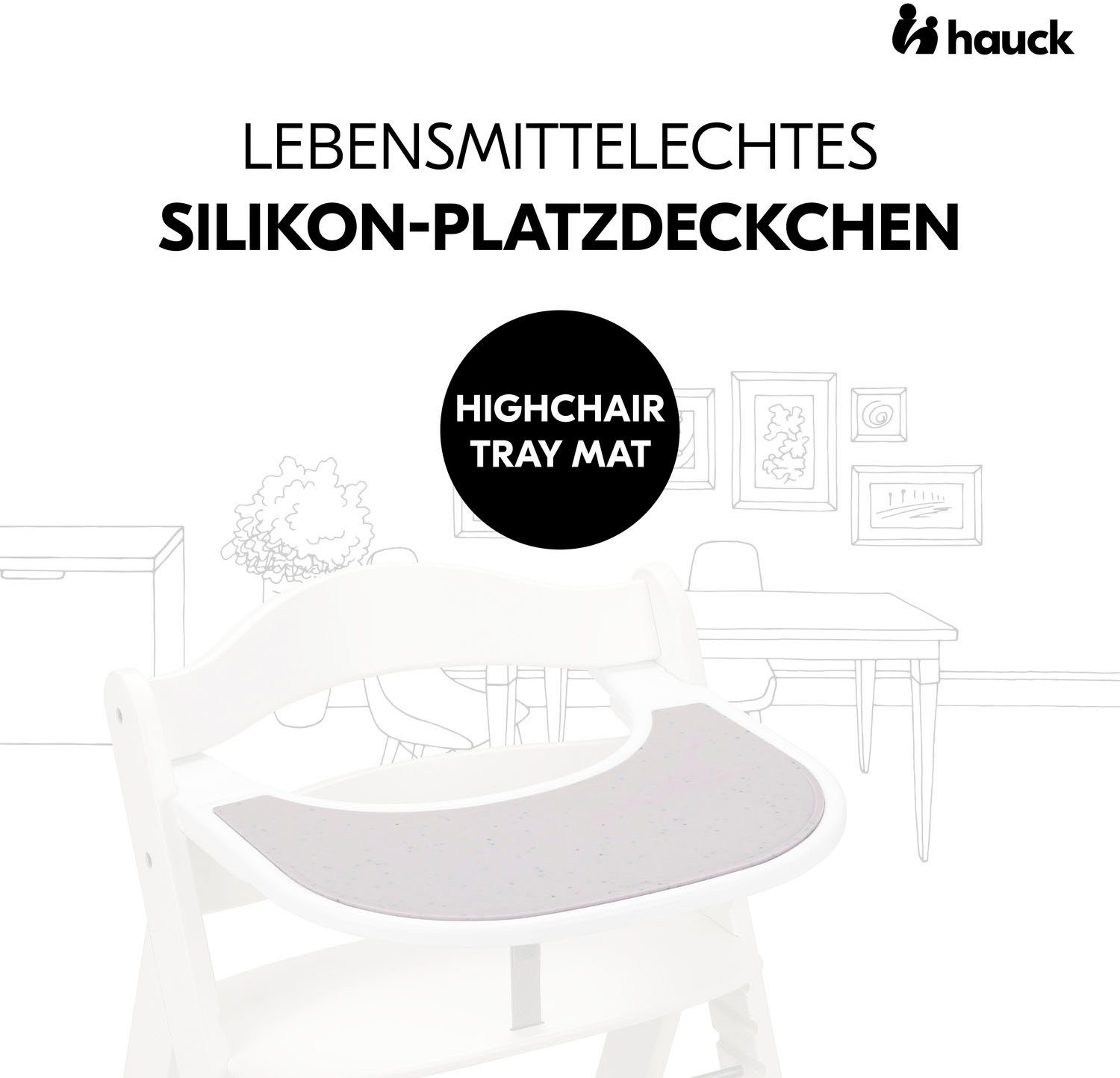 Platzset, Hochstuhl-Essbretter für Speckle Highchair Hauck, Mat, Beige, Tray