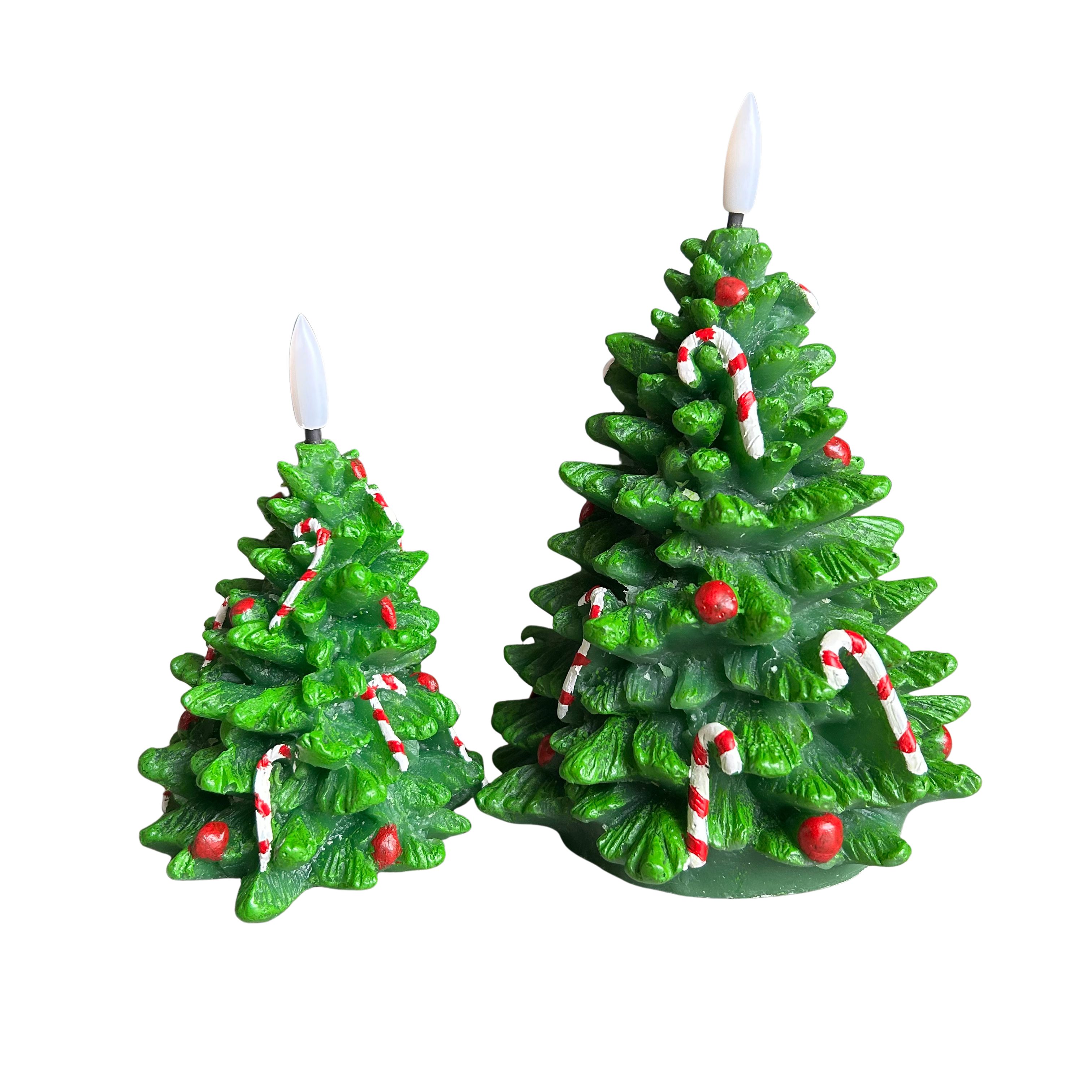 Deluxe Homeart LED-Kerze Green LED candle Christmas tree, 2pcs. Limited Weihnacht Edition 2026