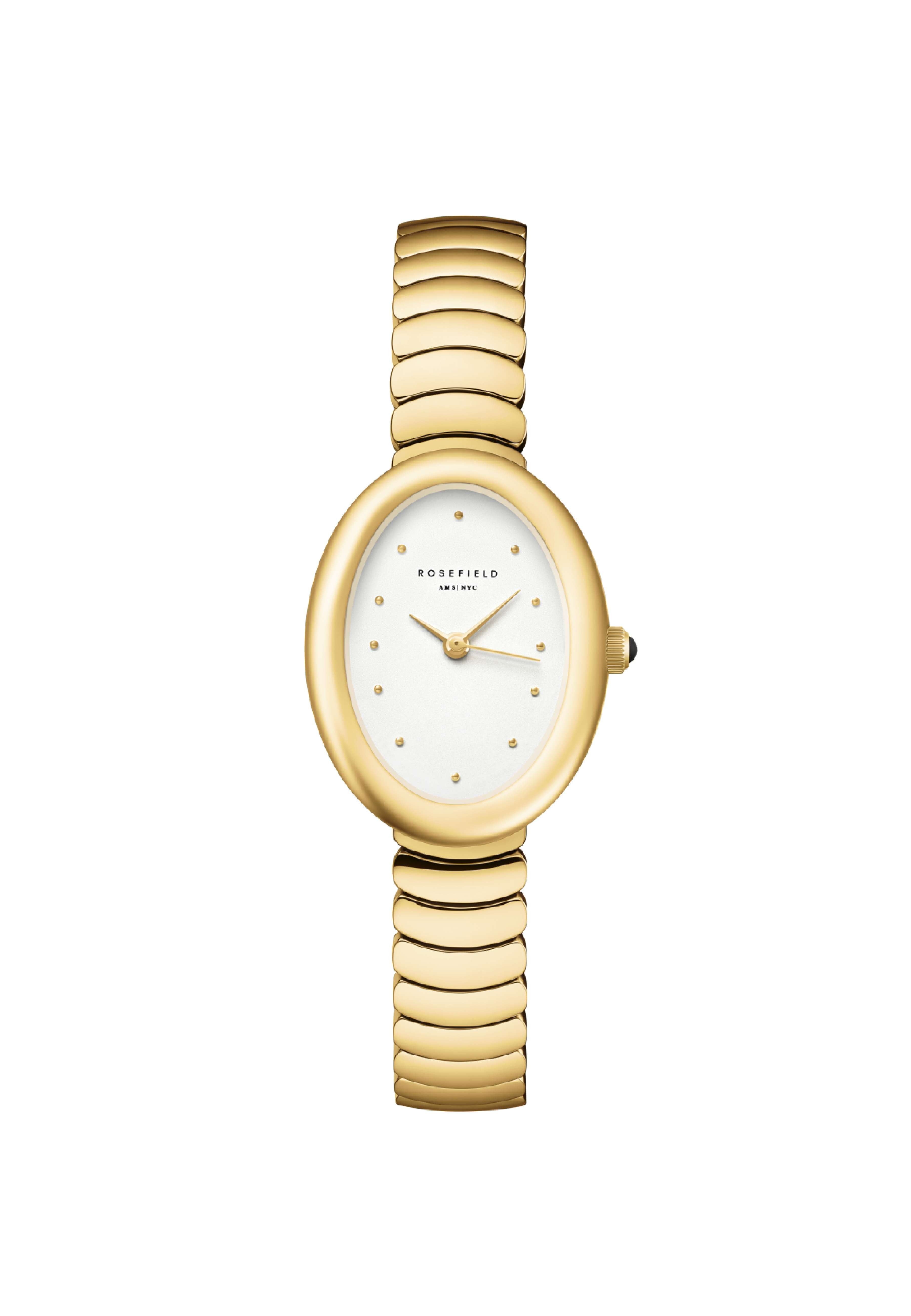 ROSEFIELD Quarzuhr ROSEFIELD Damenuhr Ovale 29mm Goldfarben
