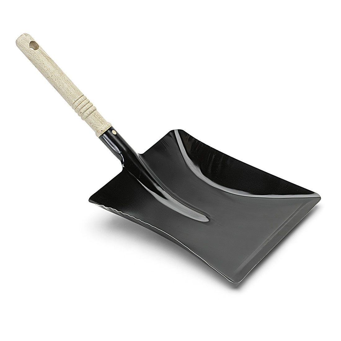 Nölle Kehrgarnitur Metall Kehrschaufel lackiert, Holzgriff, Grau 1 Stück, Innenbereich, Haushalt, Reinigung, Schmutzaufnahme, (Reinigungsset, Holzgriff, Metall-Kehrschaufel), Kehrblech Schaufel Staubschaufel Besenschaufel Handfeger Reinigungswer