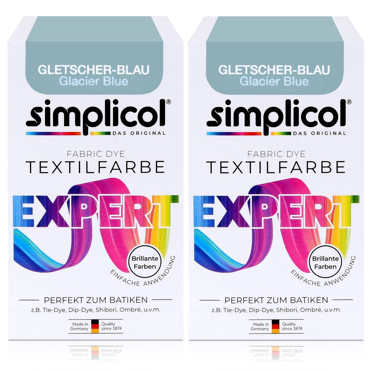 Textilfarbe Simplicol Textilfarbe expert Gletscher-Blau 150g - Farbe zum Färben (2
