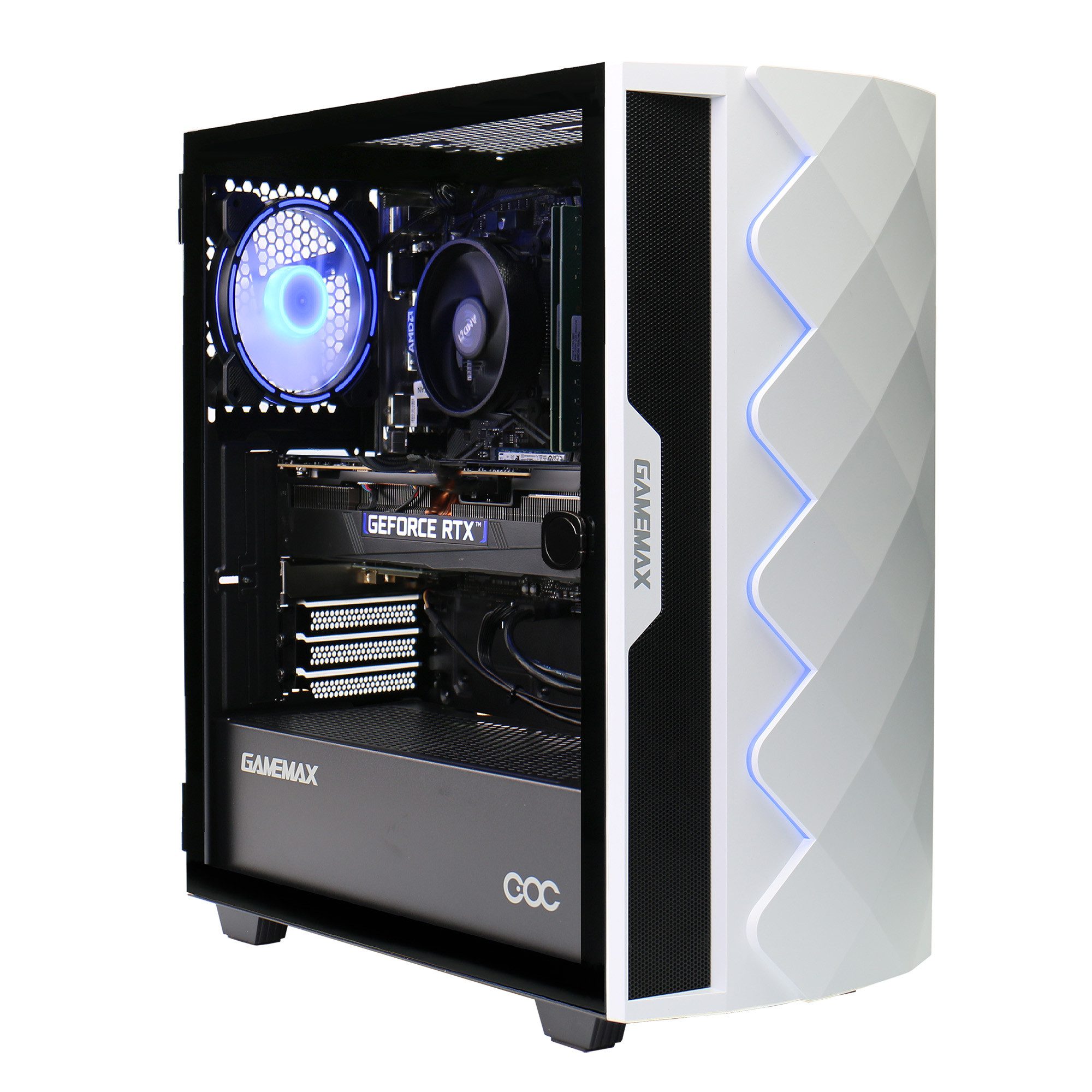 GAMEMAX MegaDeal Gaming-PC-Set Diamond WT PC-Komplettsystem (27", Intel® Core i7 14700F, GeForce RTX 4070, 32 GB RAM, 1000 GB SSD, Windows 11 + MSI PRO MP273A Monitor, 69cm (27)