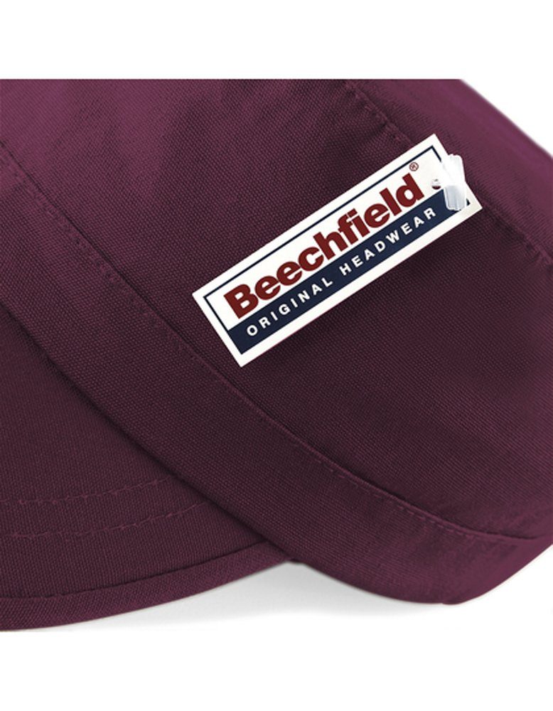 Cap Burgundy Vorgeformte Kappe gewaschene Spitze Cuba-Cap Army Beechfield® Baumwolle