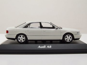 Maxichamps Modellauto Audi A8 1999 weiß Modellauto 1:43 Maxichamps, Maßstab 1:43