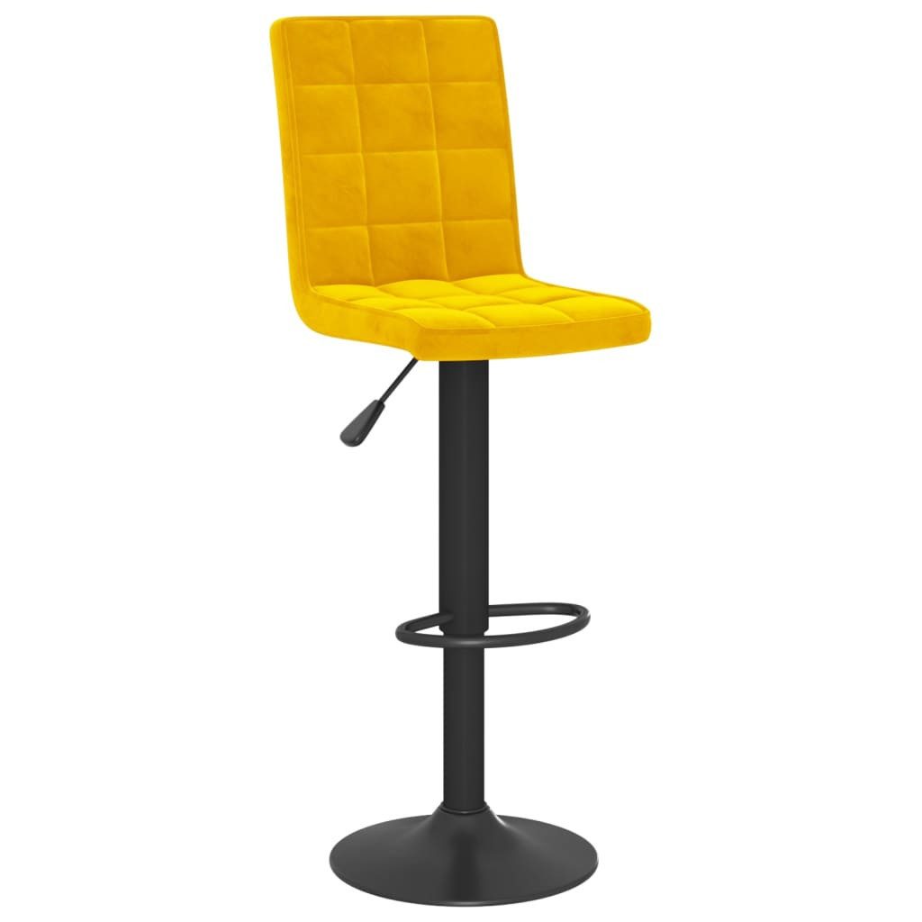 Barhocker Barhocker Senfgelb Samt