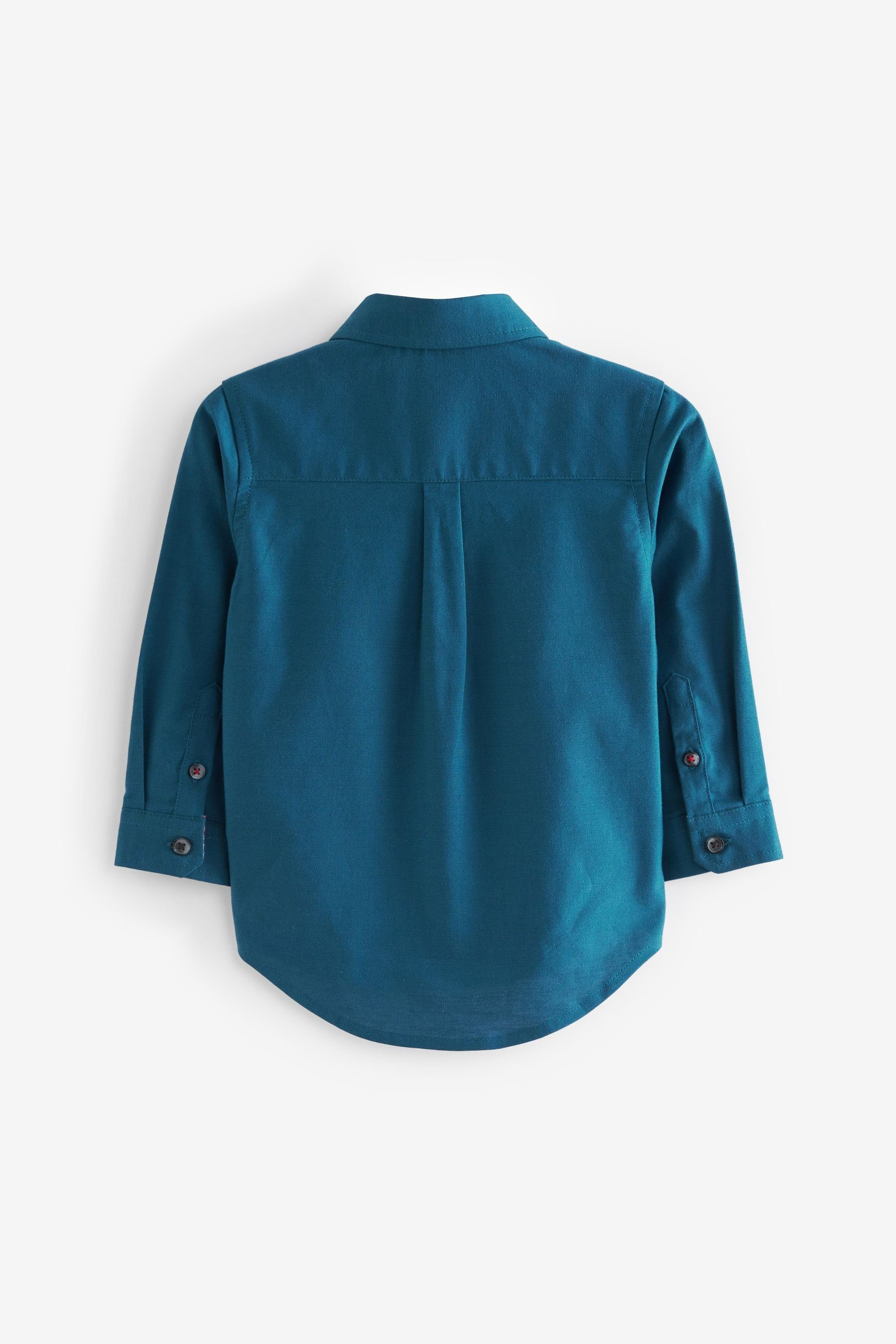 Blue Langärmeliges Oxfordhemd (1-tlg) Teal mit Langarmhemd Besätzen Next