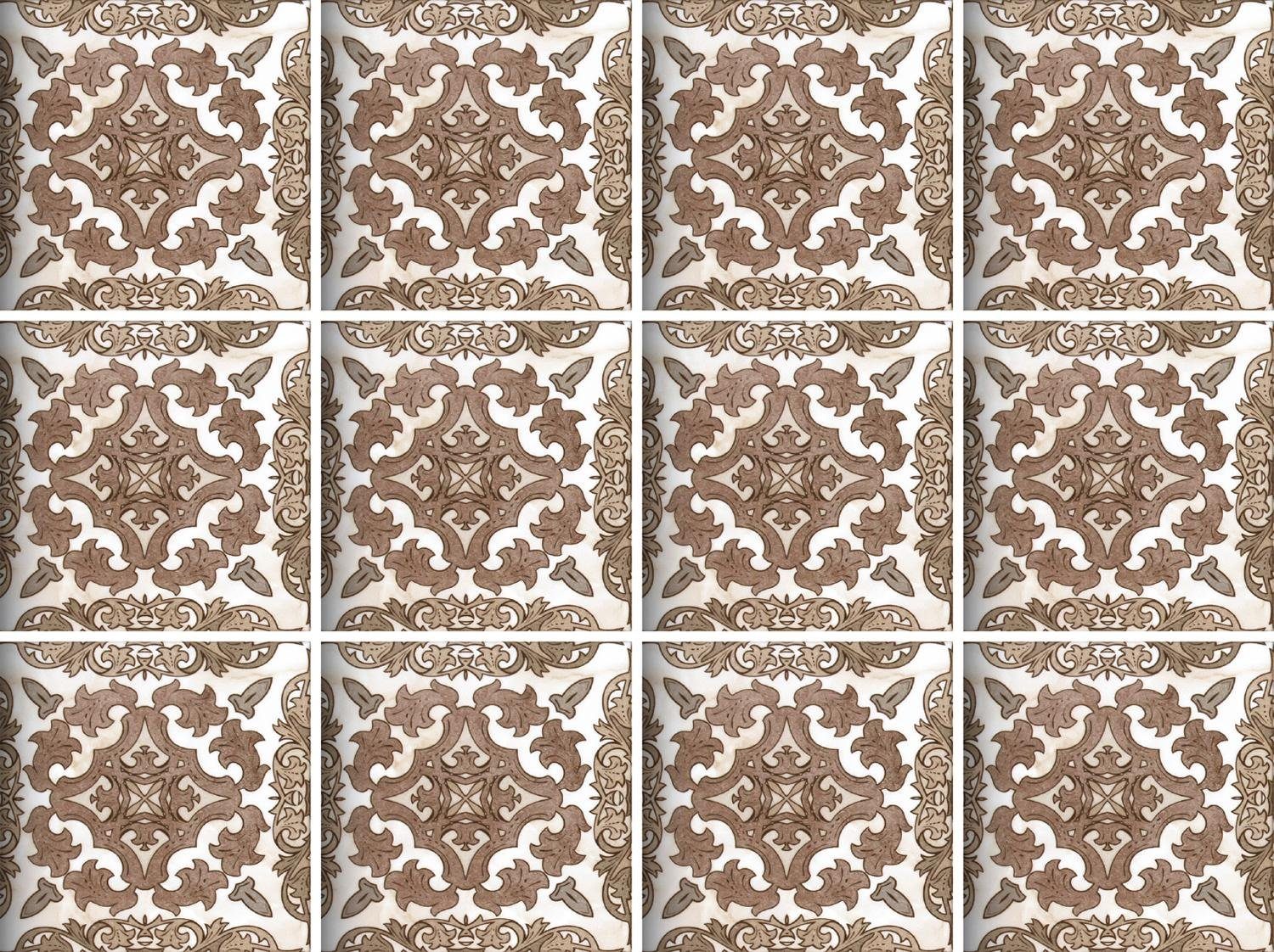 queence Fliesenaufkleber Mosaik Muster, Stickerfliesen, selbstklebend, Sticker, 12er Set