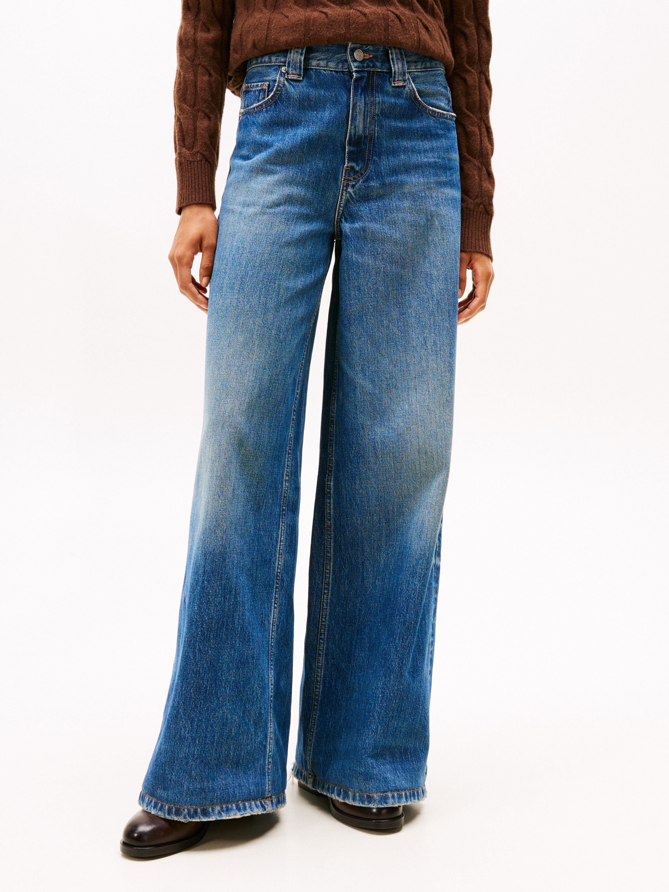 Tommy Hilfiger High-waist-Jeans DNM KRIS 70's WIDE LEG HW