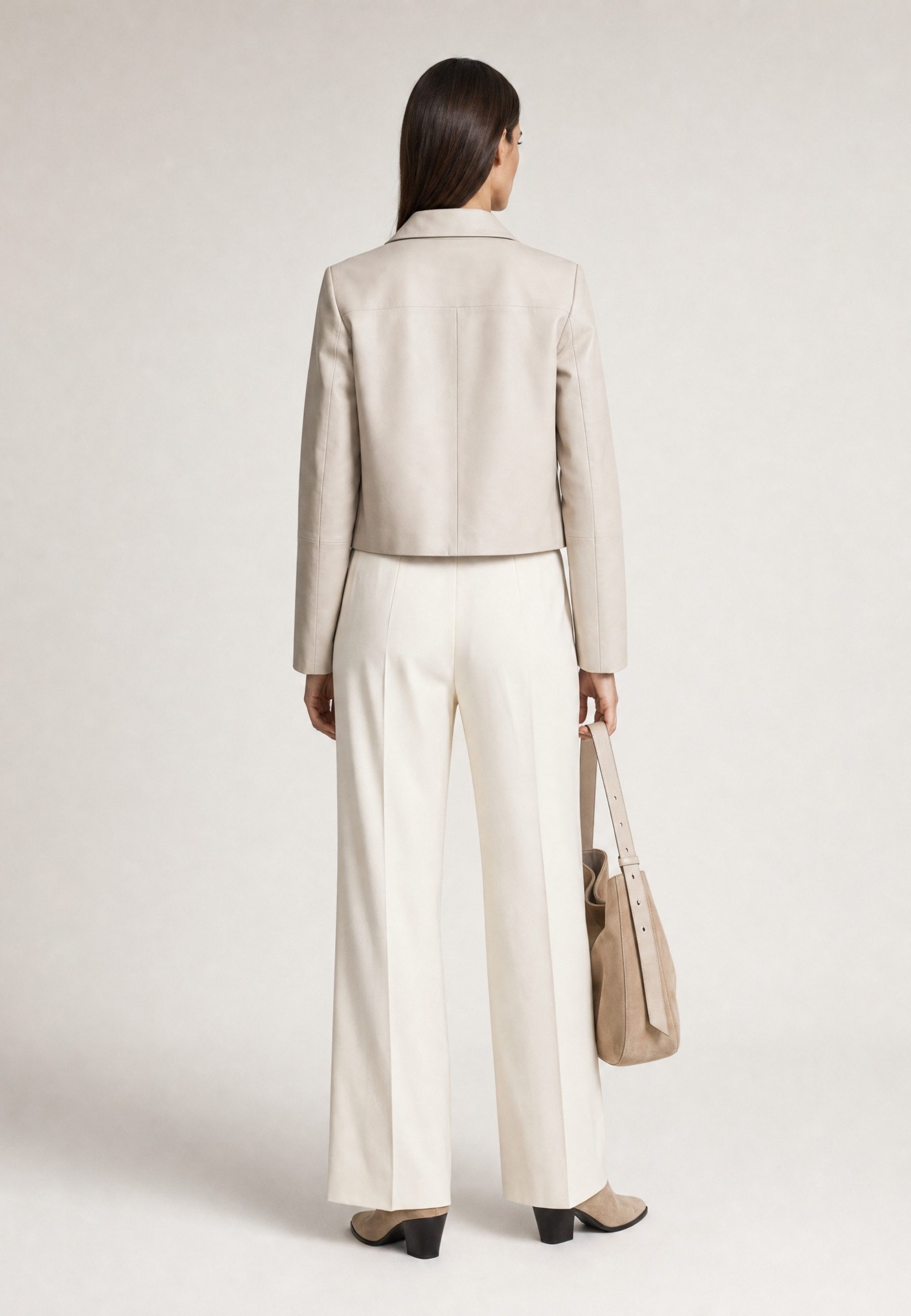 RICANO Lederjacke Cecila Lederjacke im Bolero-Stil mit Polokragen