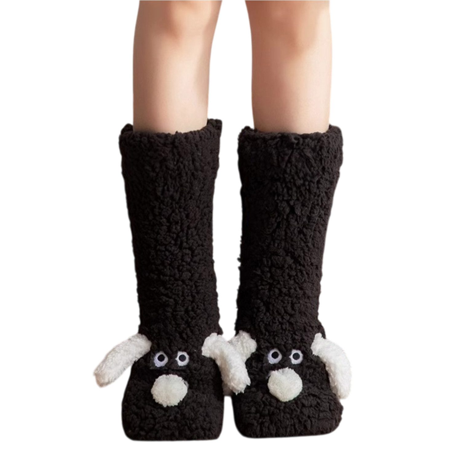 Refttenw Kuschelsocken 1 Paar Fuzzy Animal Socken für Damen, Winter Warme Socken für Indoor