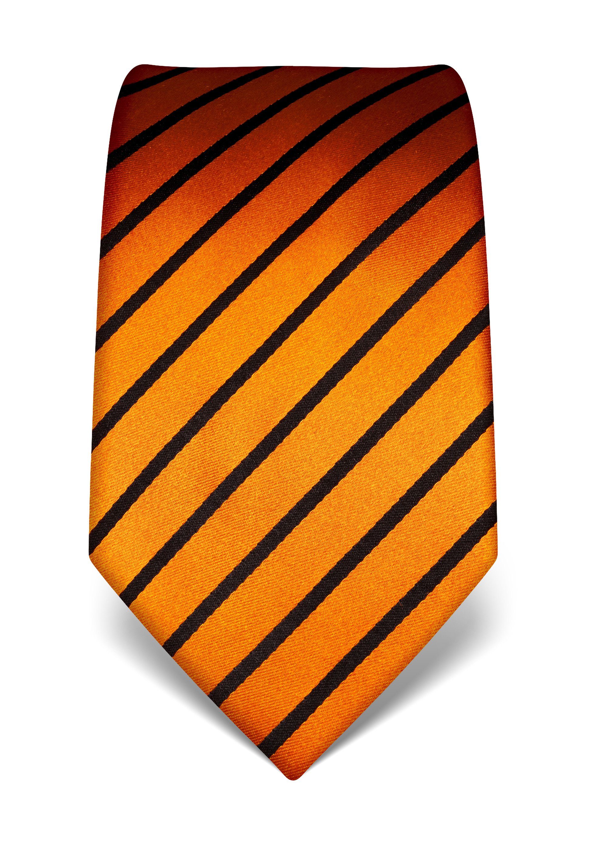 orange Vincenzo gestreift Boretti Krawatte