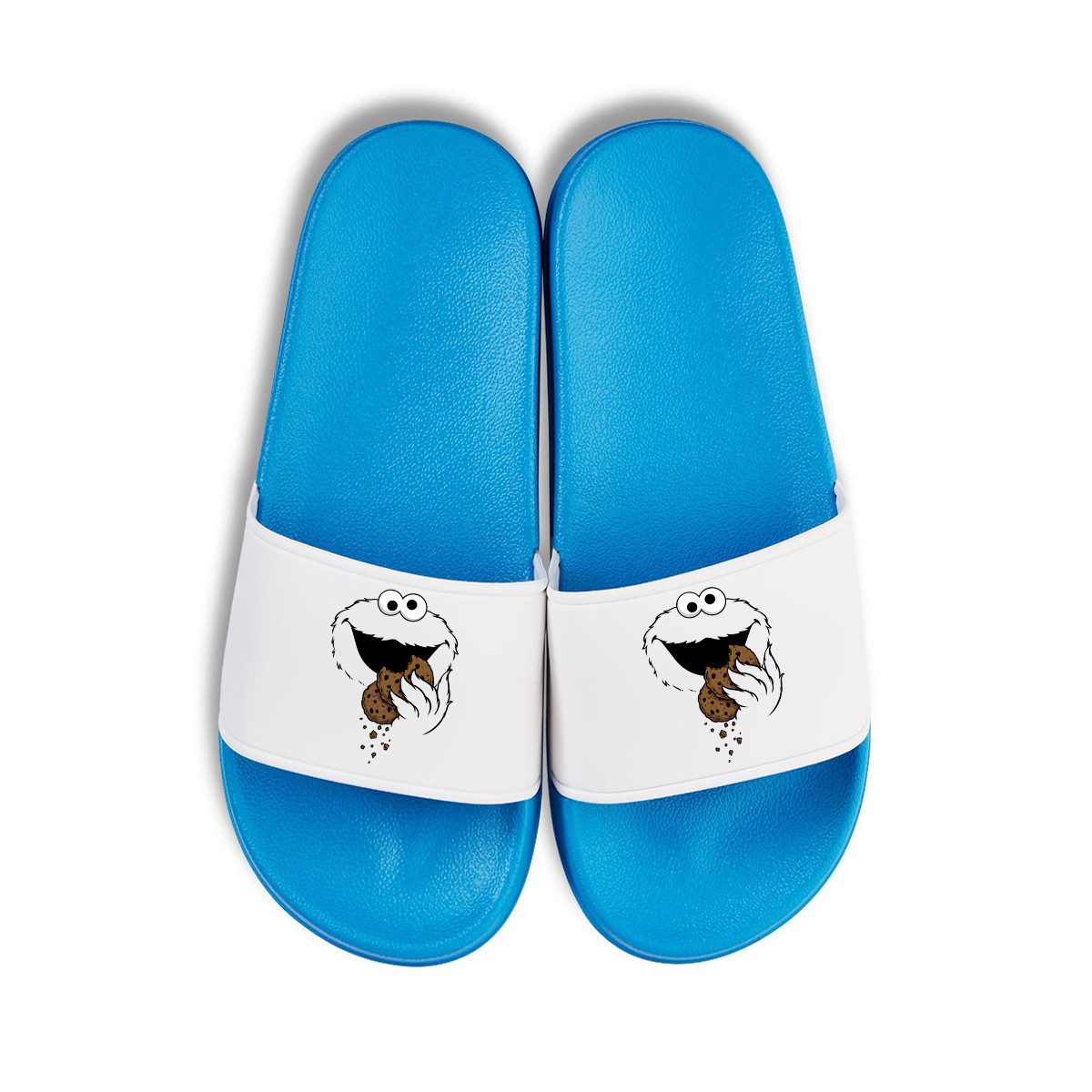 Youth Designz CookieMonster Unisex Badelatschen Flip Flops Badeschuh mit lustigen Logo für Damen und Herren