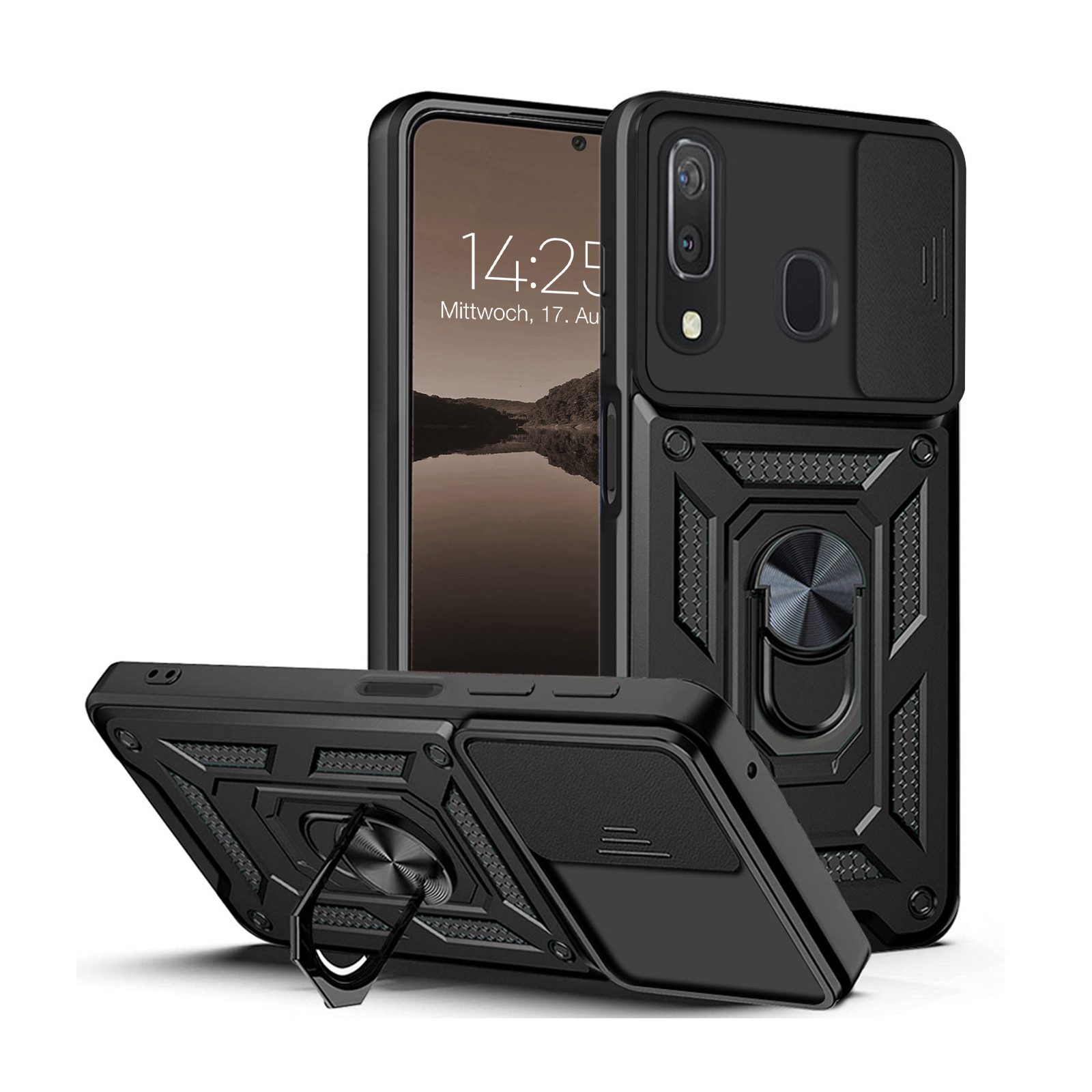Tec-Expert Handyhülle Outdoor Cover Hülle für Samsung Galaxy A50 6.4 Zoll, 6.4", Premium Hülle mit Kameraschutz aus verstärktem Polycarbonat