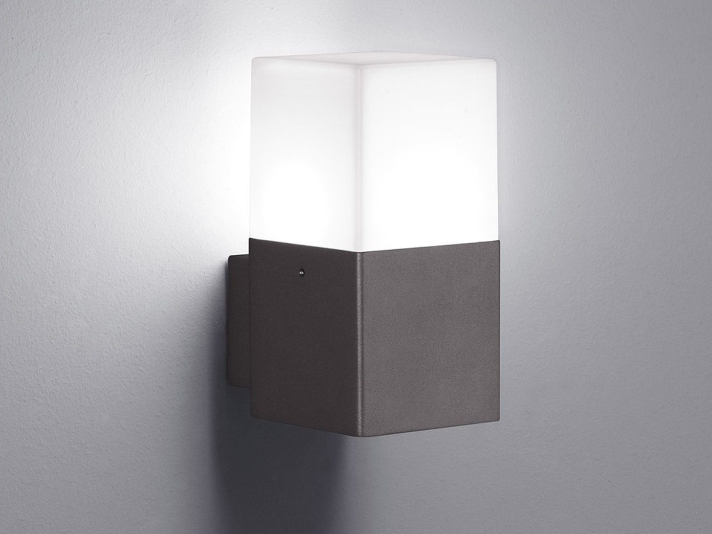 TRIO Leuchten LED Außen-Wandleuchte, LED wechselbar, Warmweiß, 2er-Set Fassadenlampe, Anthrazit 17cm, Haus-wand Carport beleuchten