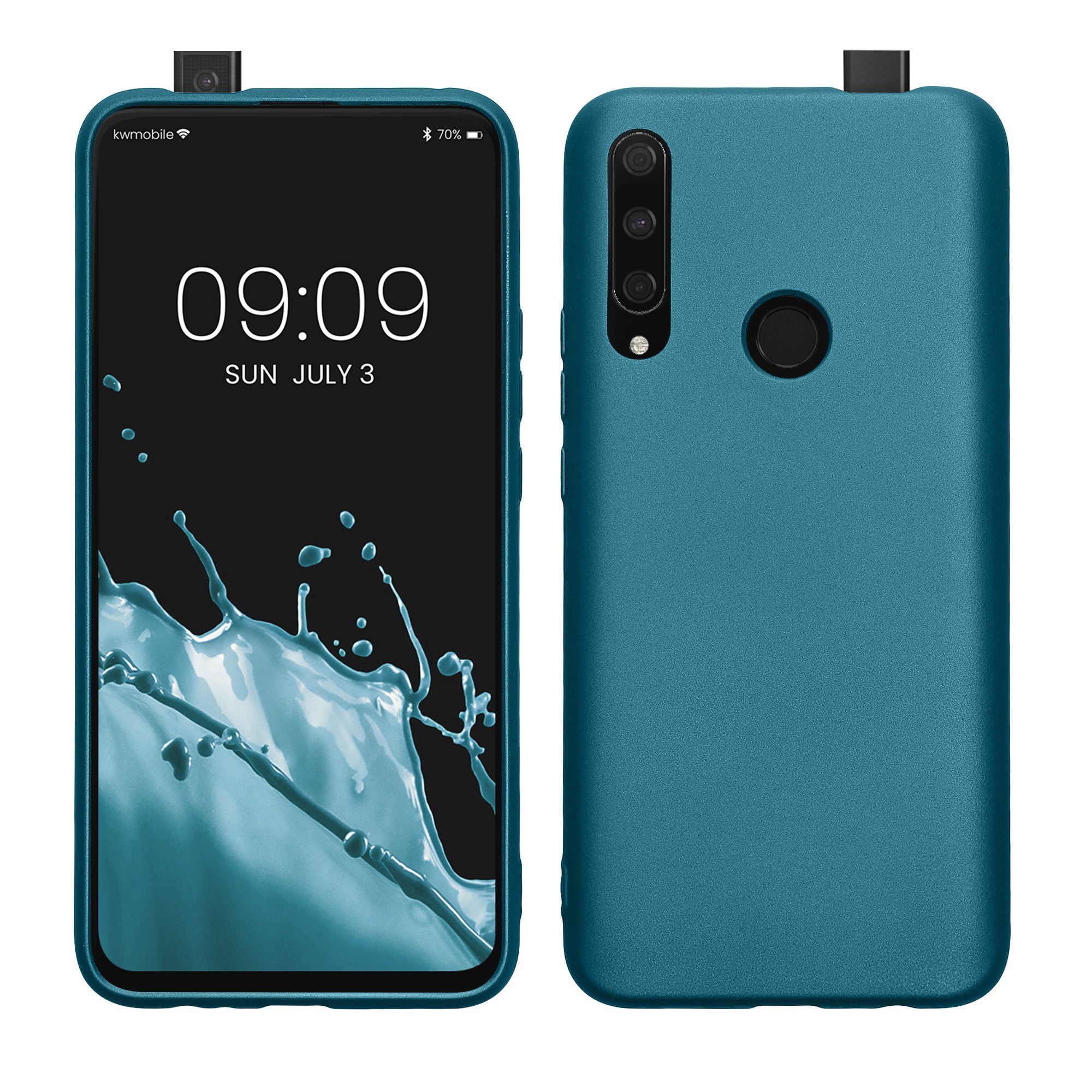 kwmobile Handyhülle Case für HONOR 9X (EU-Version), Hülle Silikon metallisch schimmernd - Handyhülle Cover