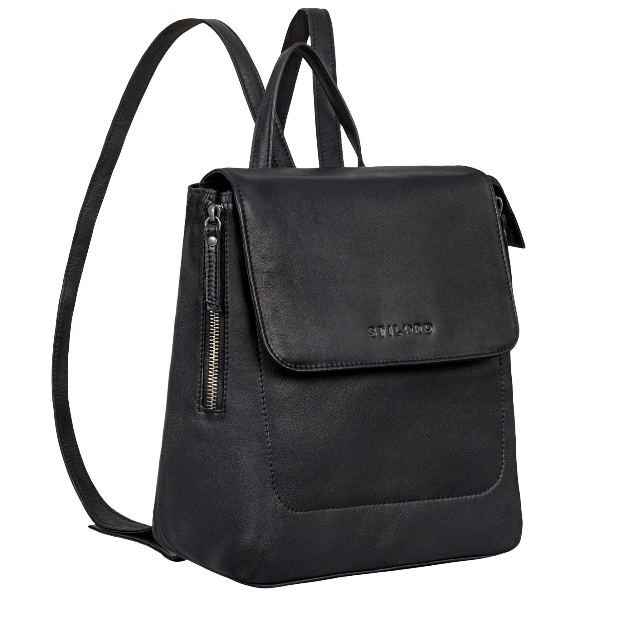 STILORD Cityrucksack "Anisa" Kleiner Rucksack Damen Leder mit vielen Fächer günstig online kaufen