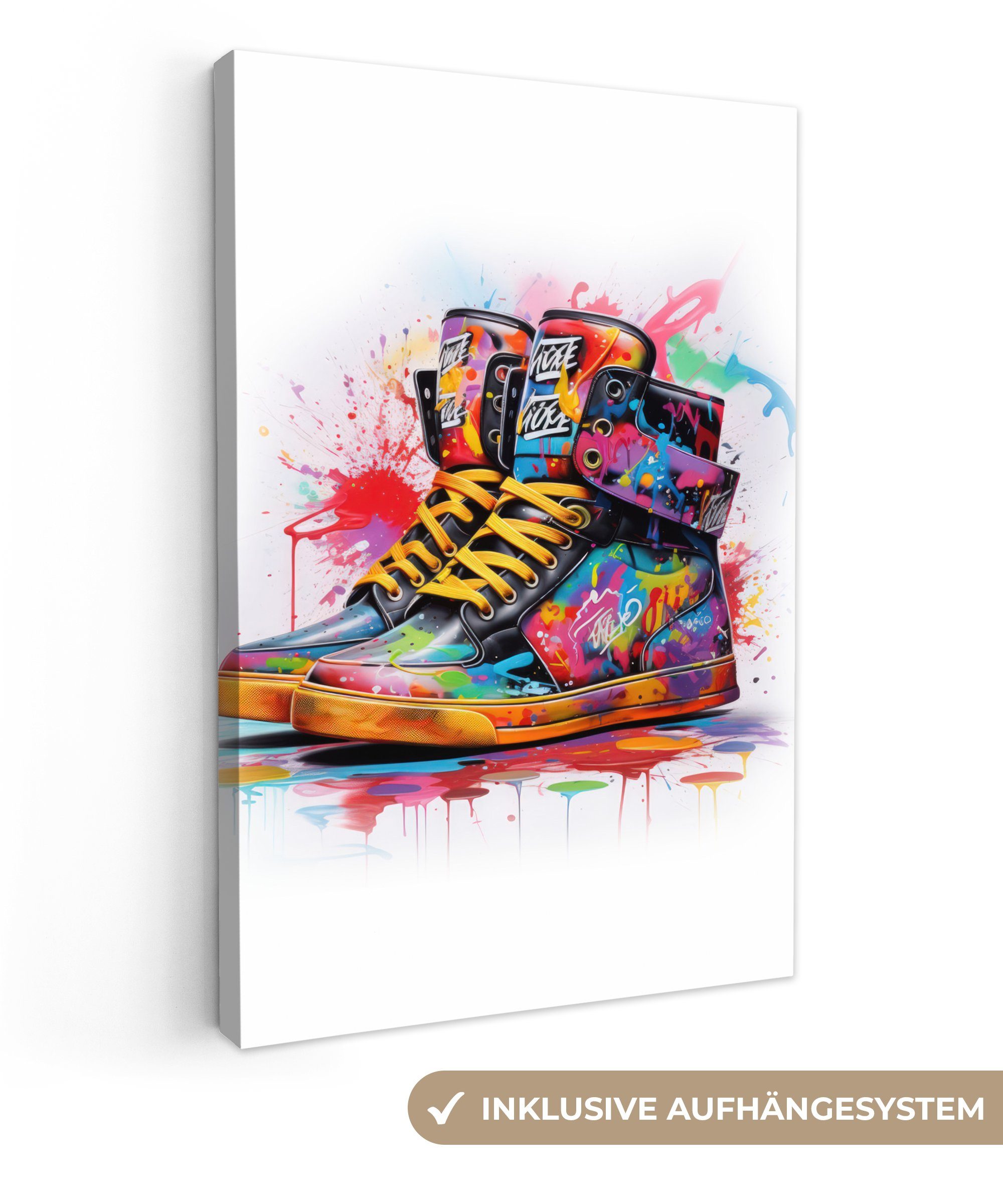OneMillionCanvasses® Leinwandbild Schuhe - Graffiti - günstig online kaufen