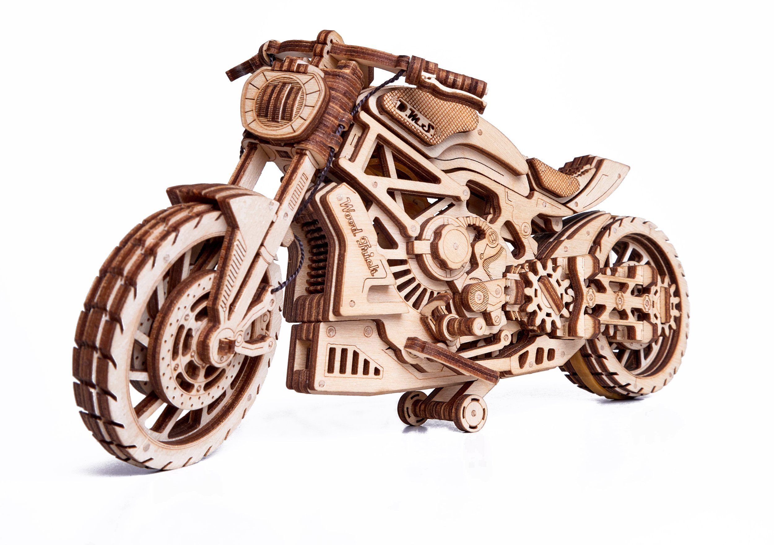 Selva Technik 3D-Puzzle WOOD TRICK Motorrad, 203 Bauteile, Puzzleteile