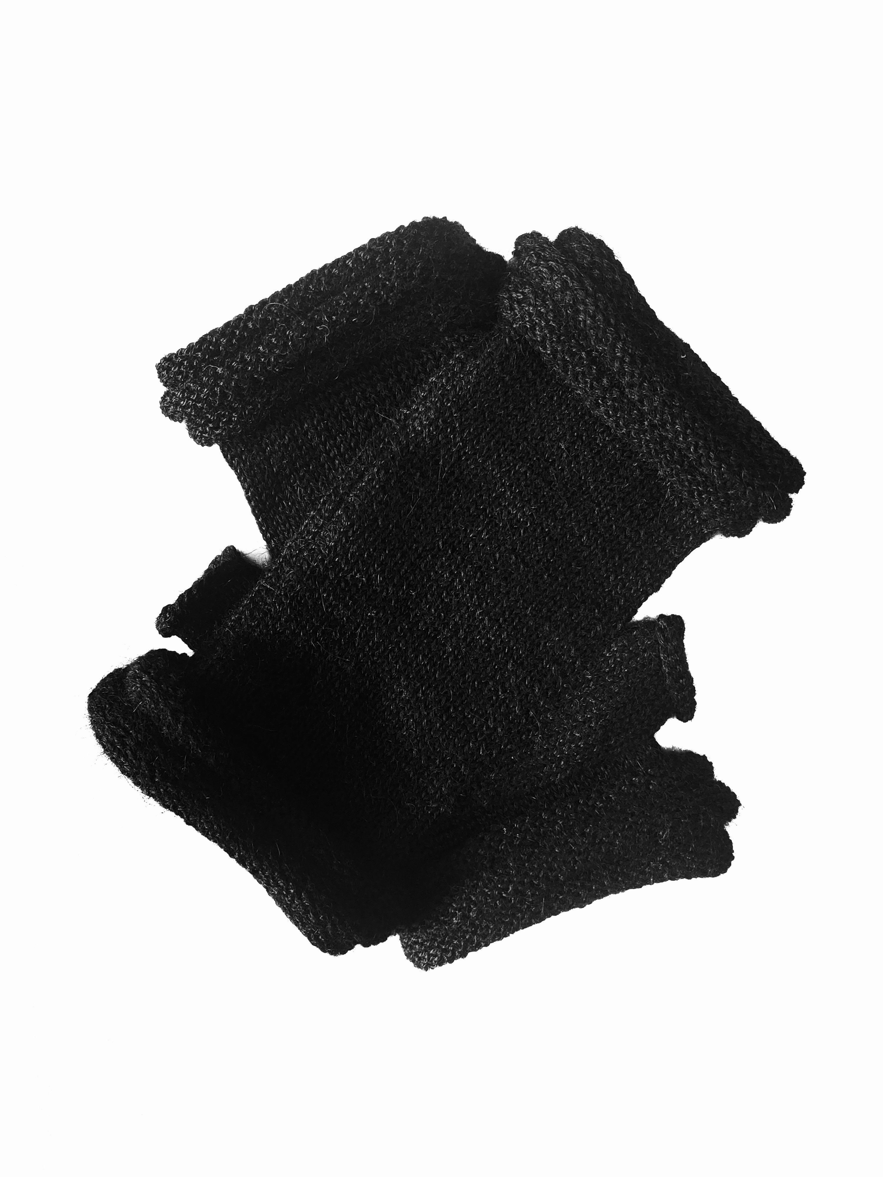 Gear Handschuhe Damen schwarz Posh Herren aus Fäustlinge Storiguanti Alpakawolle Alpaka 100%