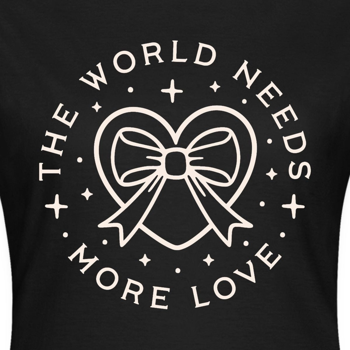 Spreadshirt T-Shirt The World Needs More Love Frauen T-Shirt (1-tlg) Slim Fit, fällt klein aus