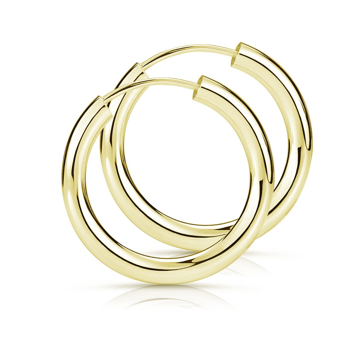 Paar Creolen Damen Gelbgold klassisch Ø20mm SO-82