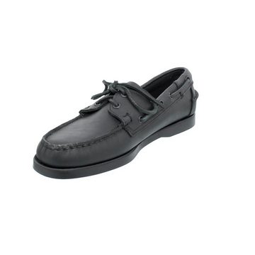 Sebago Docksides, Full-Grain Leather (Glattleder), total black, Men 7000H00- Bootsschuh