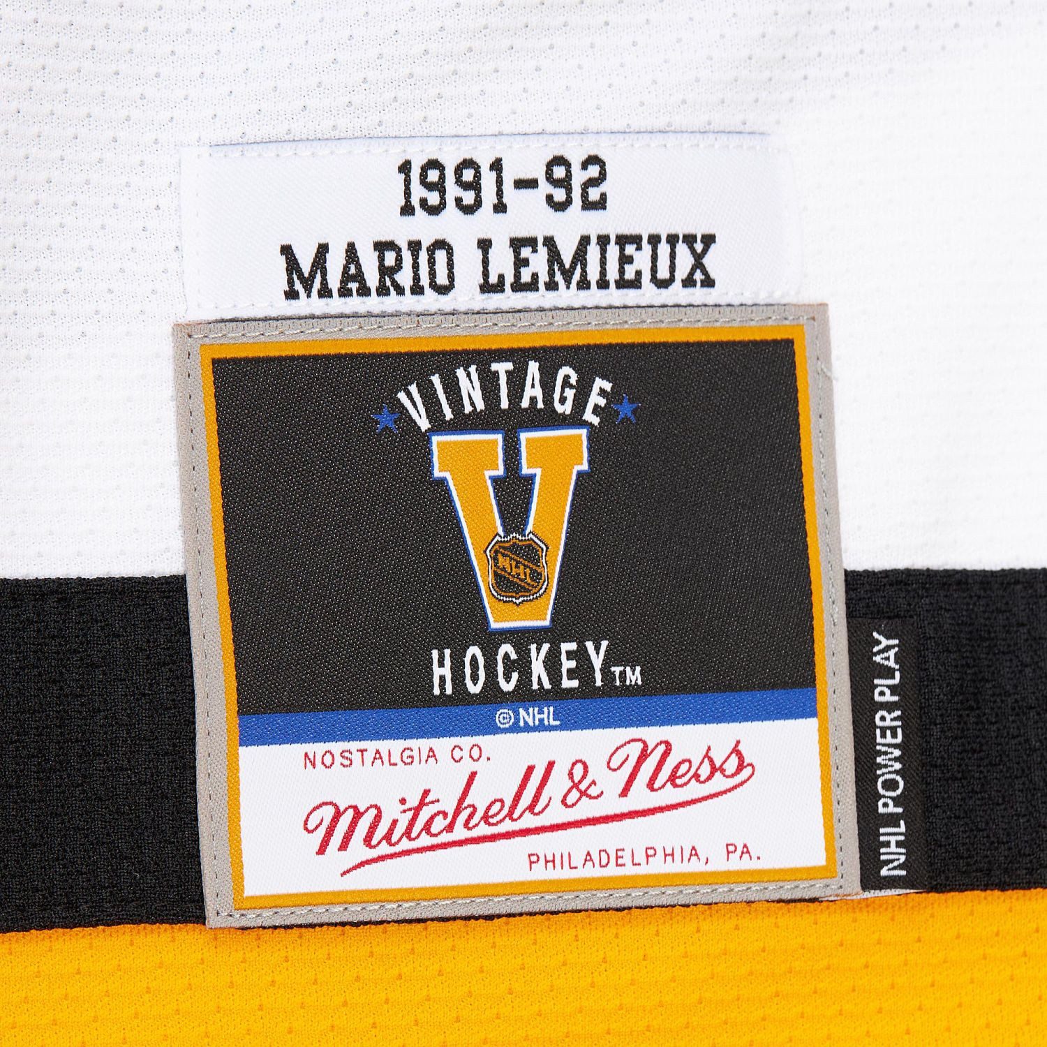 Mitchell & Ness Eishockeytrikot Mario Lemieux 1991 Pittsburgh Penguins NHL Jersey