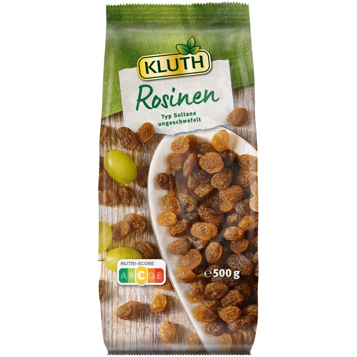 KLUTH Knabberei, Kluth Rosinen Typ Sultana ungeschwefelt kernlos fruchtig 500g