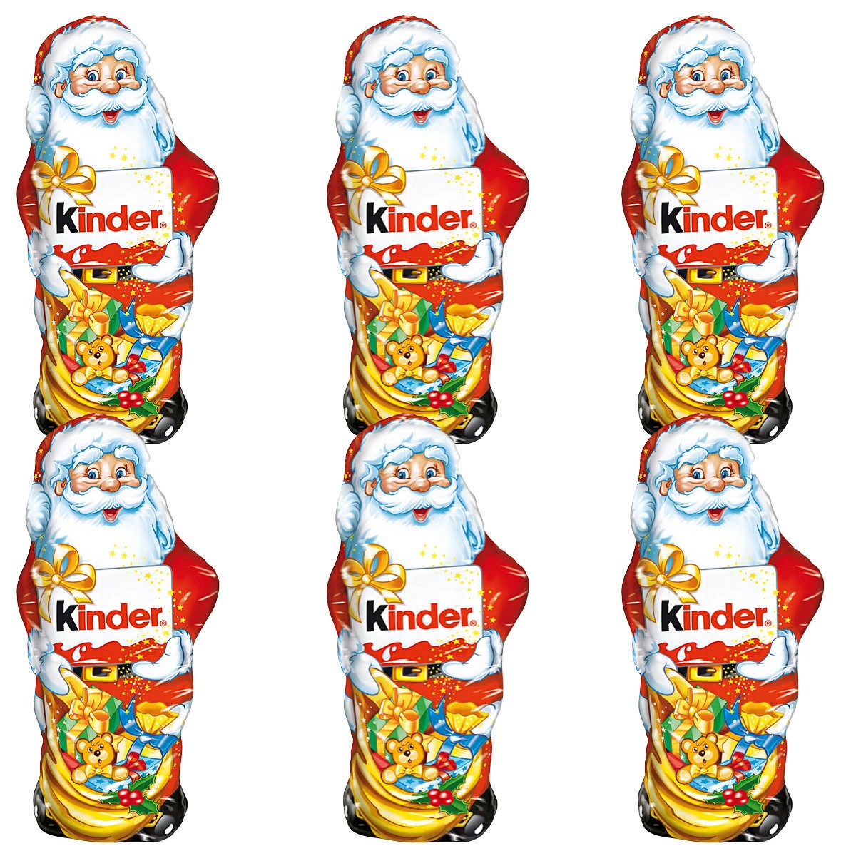 kinder Schokolade, Kinder Schokolade Weihnachtsmann aus Vollmilchschokolade 110g 6er Pack