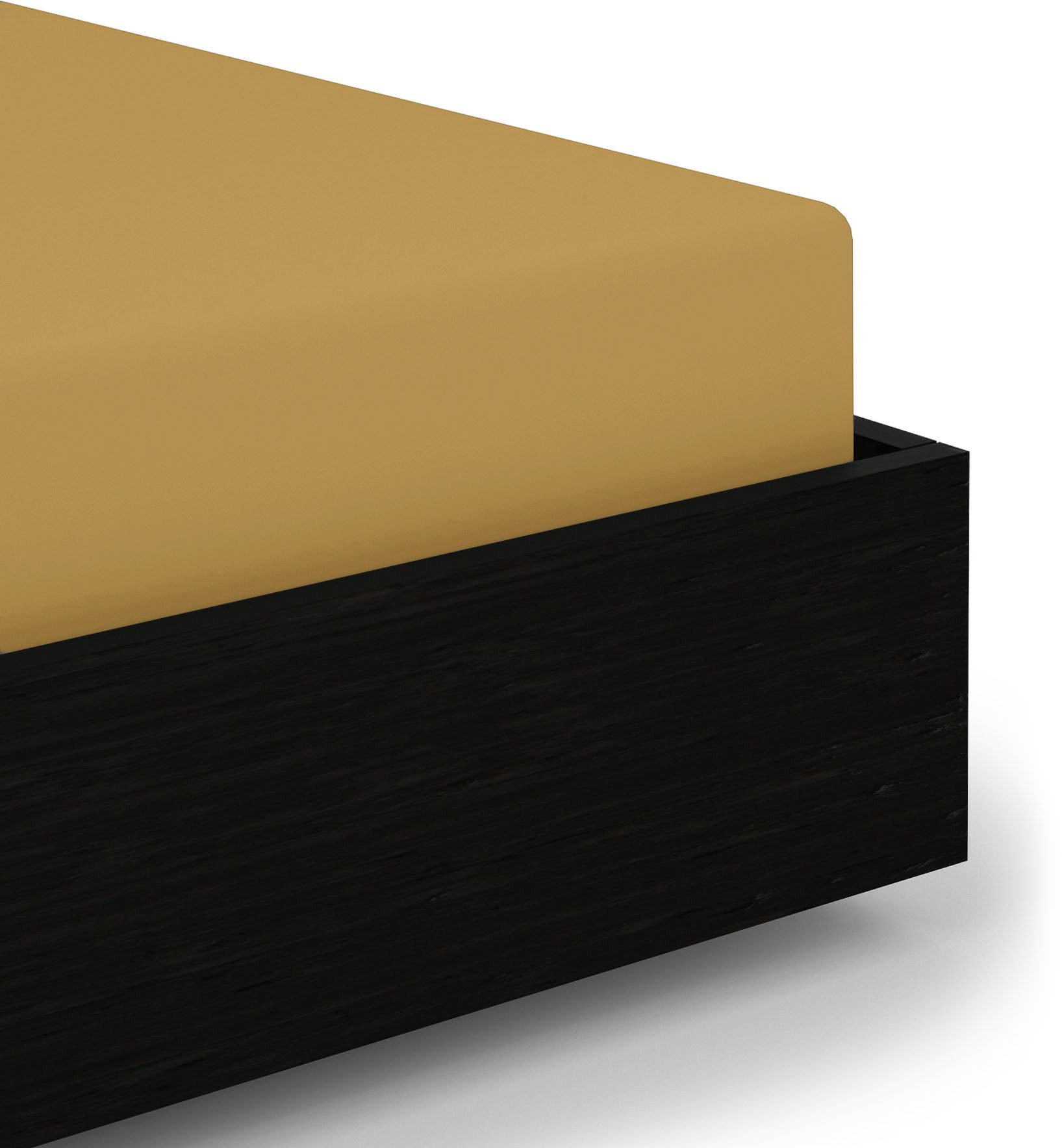 Heckett and Lane Spannbettlaken Elementi, Mako-Satin, Gummizug: rundum, (1 Stück), Laken aus 100% Baumwolle, hochwertiges Mako-Satin, Betttuch ab 90x200