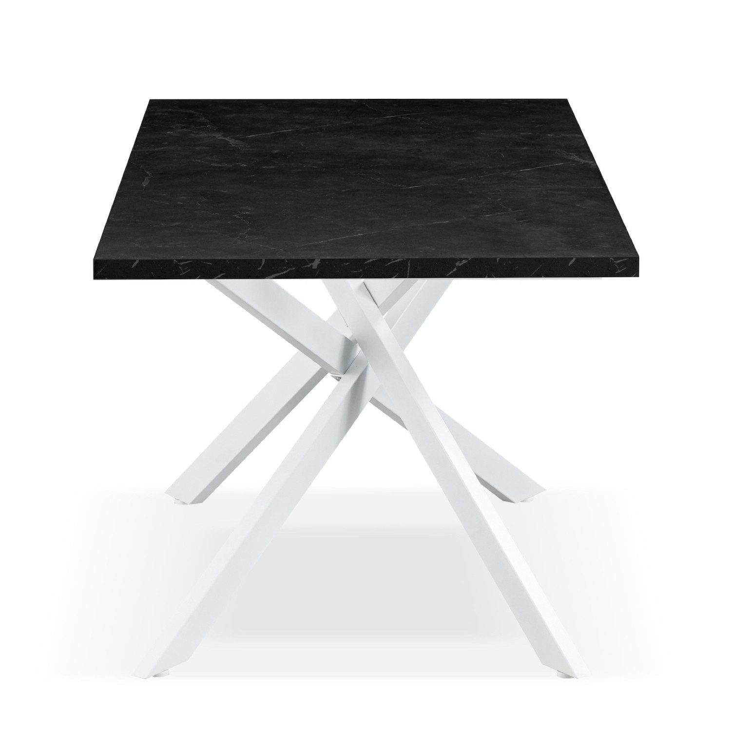 B&D home Esstisch LARS, Metallgestell schwarz oder weiß, ausziehbar 120-160cm, 4-6 Personen