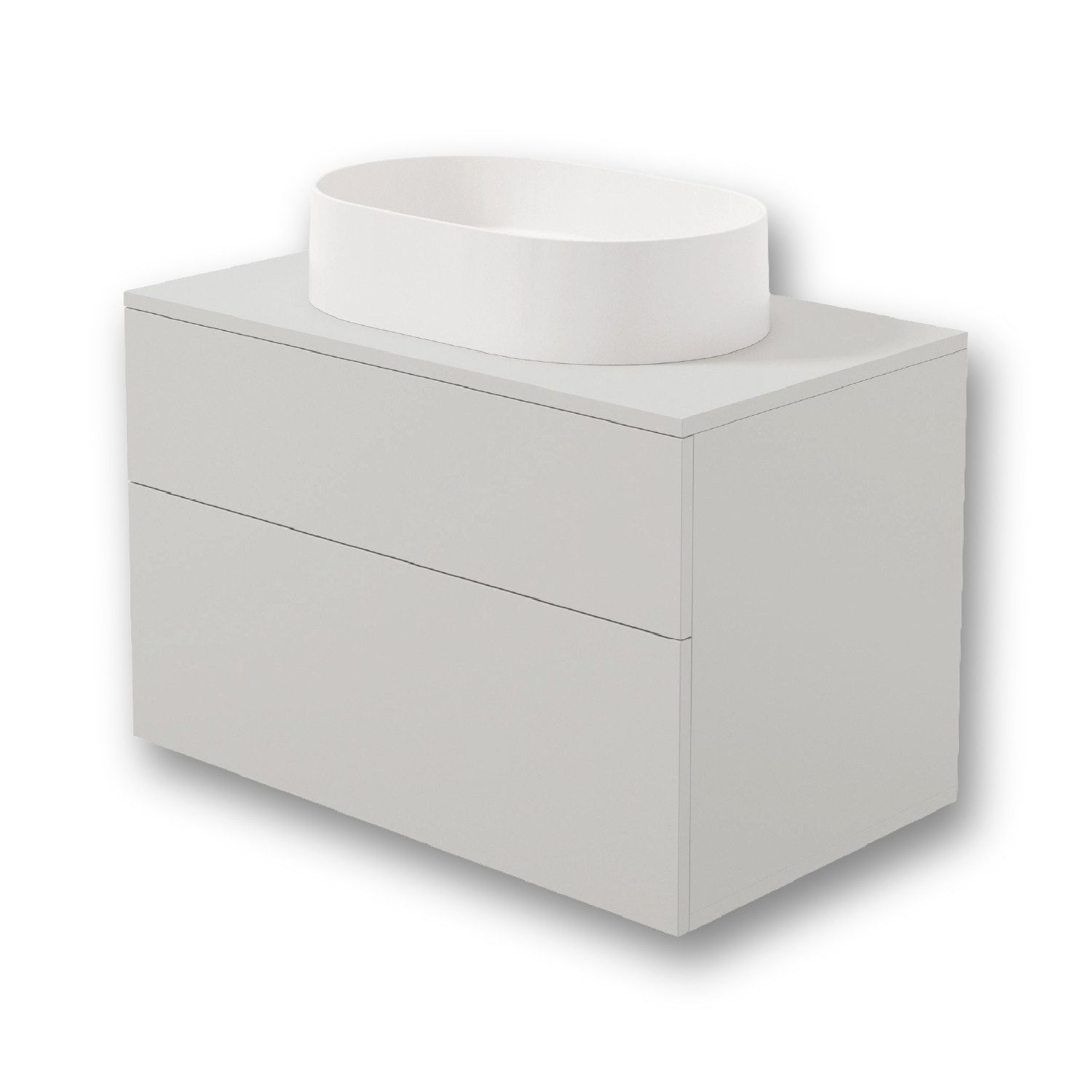 Deante Waschtisch-Set Waschbeckenschrank 80 cm + Granitwaschbecken Soft-Close-System