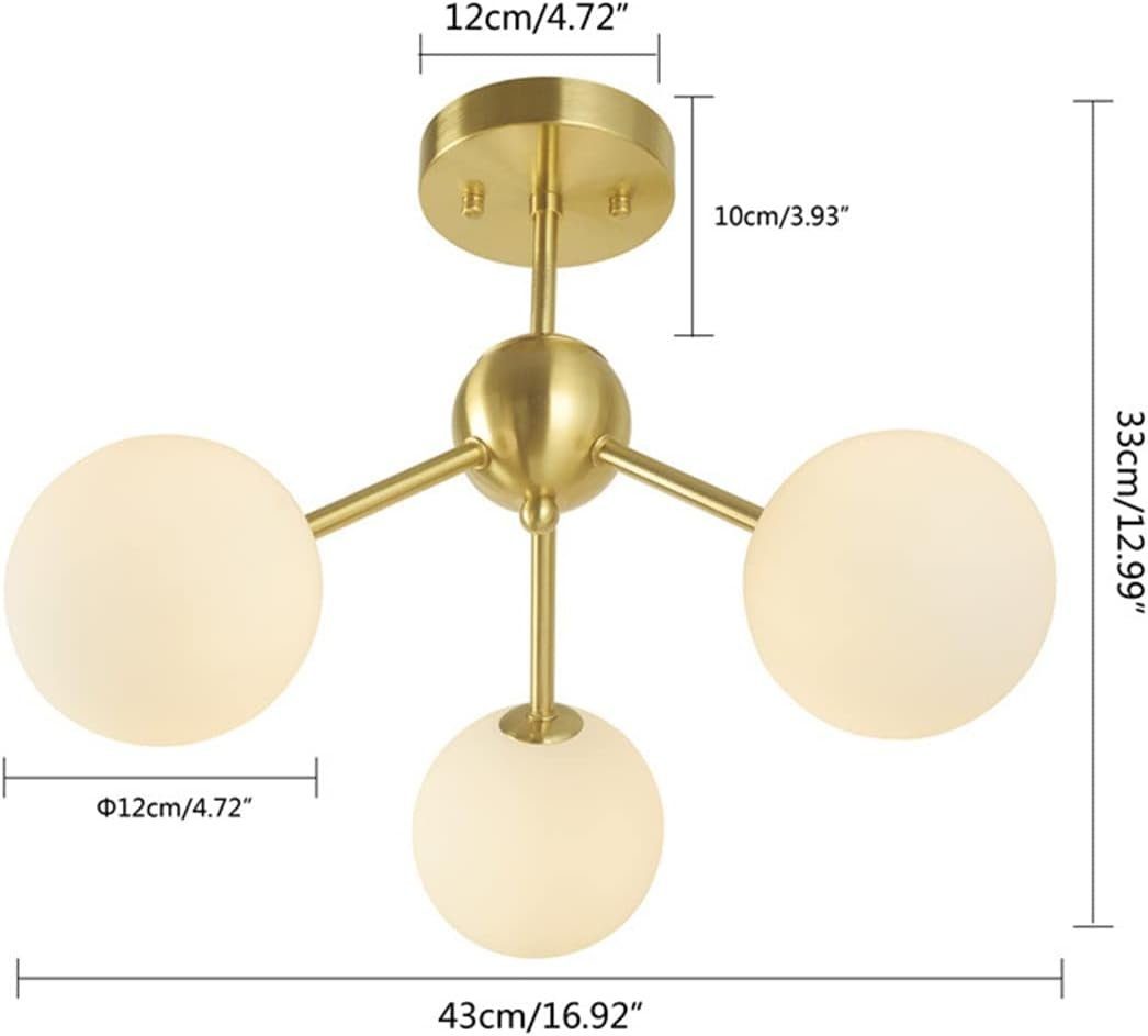 Lichtquelle 5-10m² Deckenleuchte Kopf 3 undurchsichtig für DOPWii Raum,G9-Lampenfassung,Ohne Deckenlampe